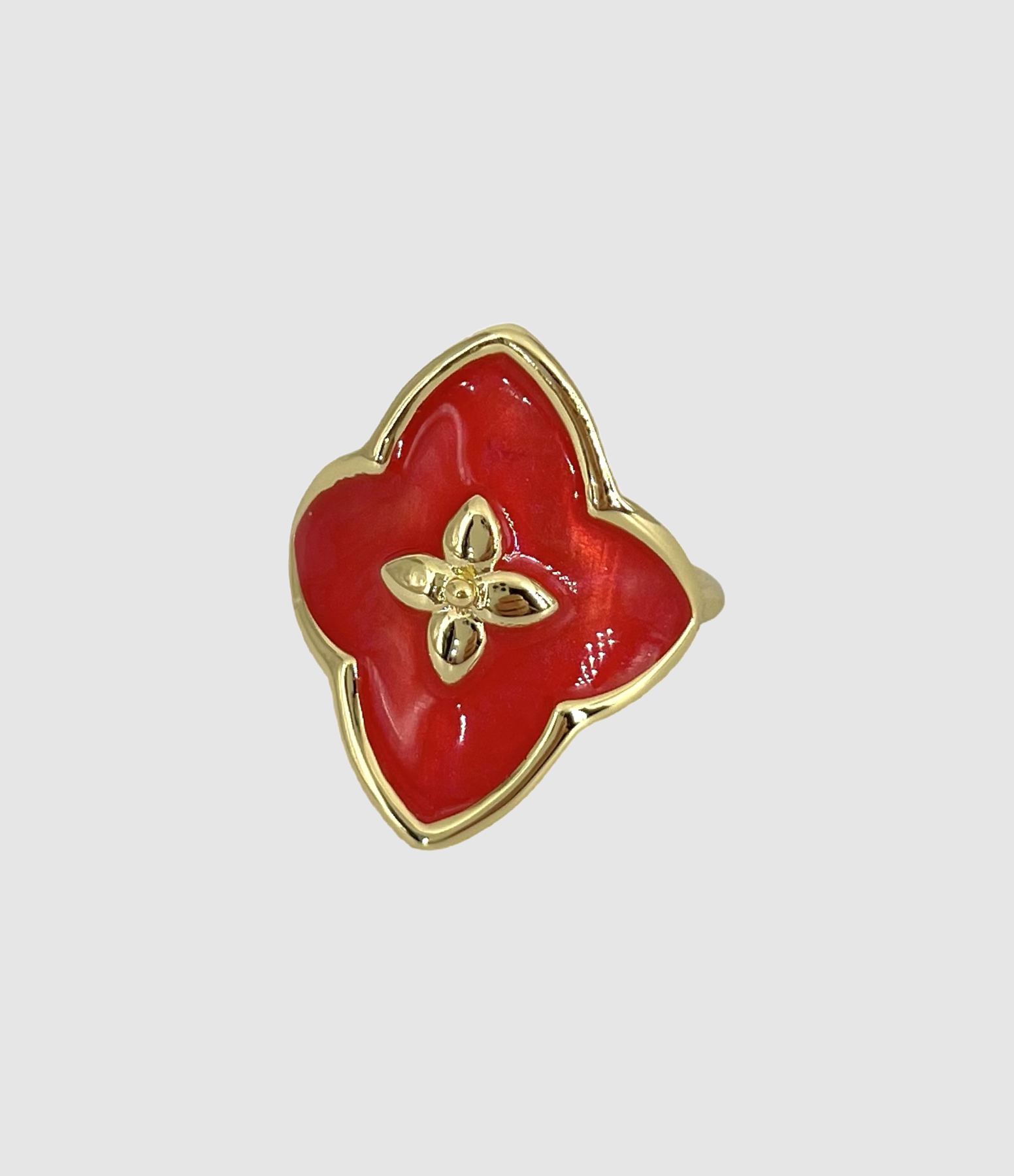 Angie Ring – Red Lacquered