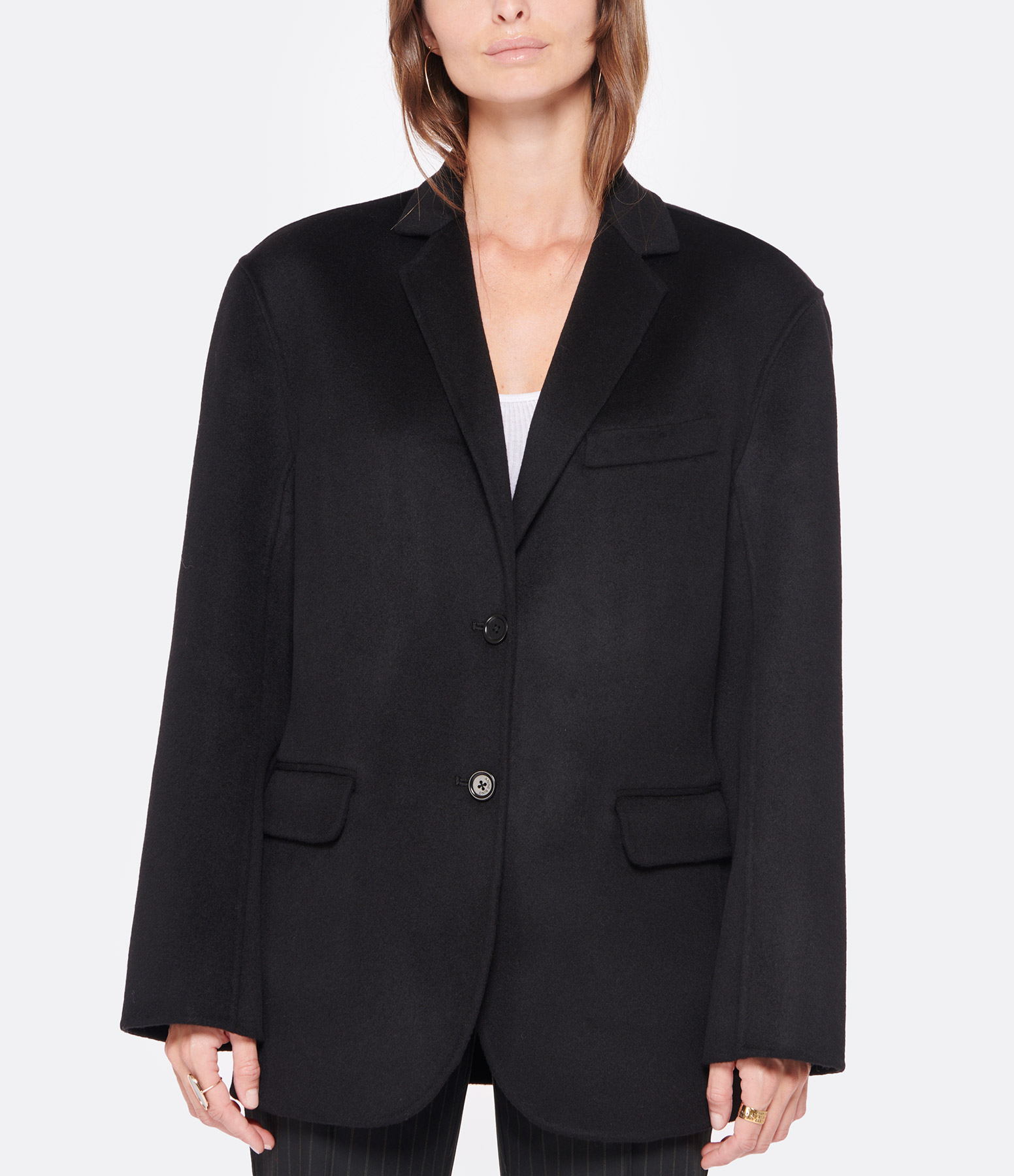 Quinn Black Wool Blazer