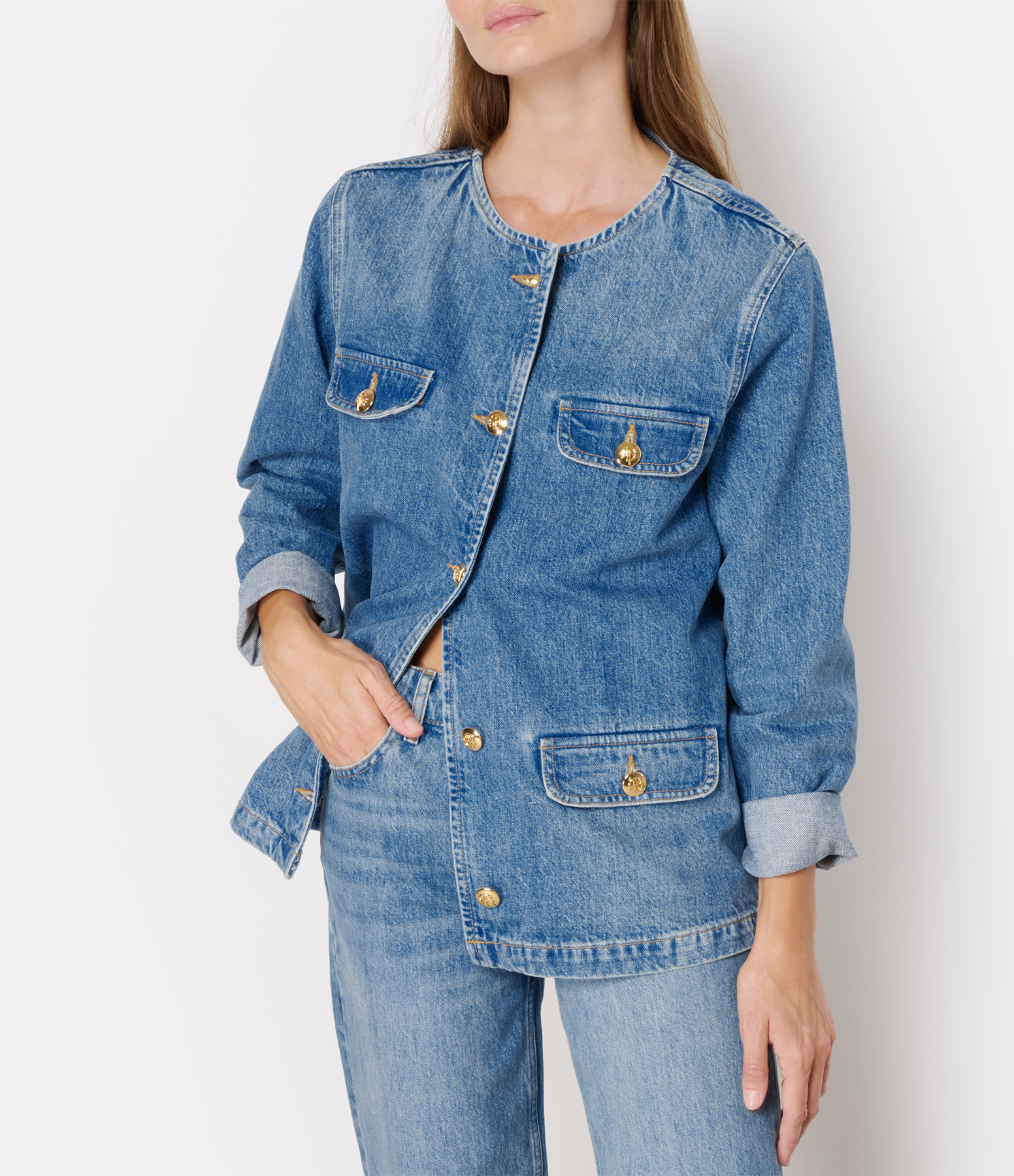 Janet Jacket in Atlantic Blue