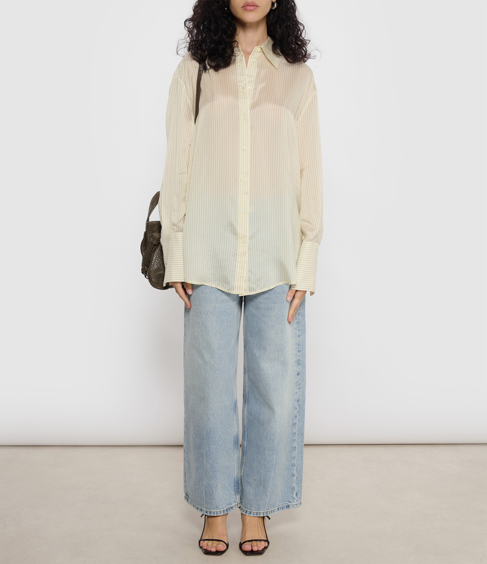 Bridget Pinstripe Ivory and Black Shirt