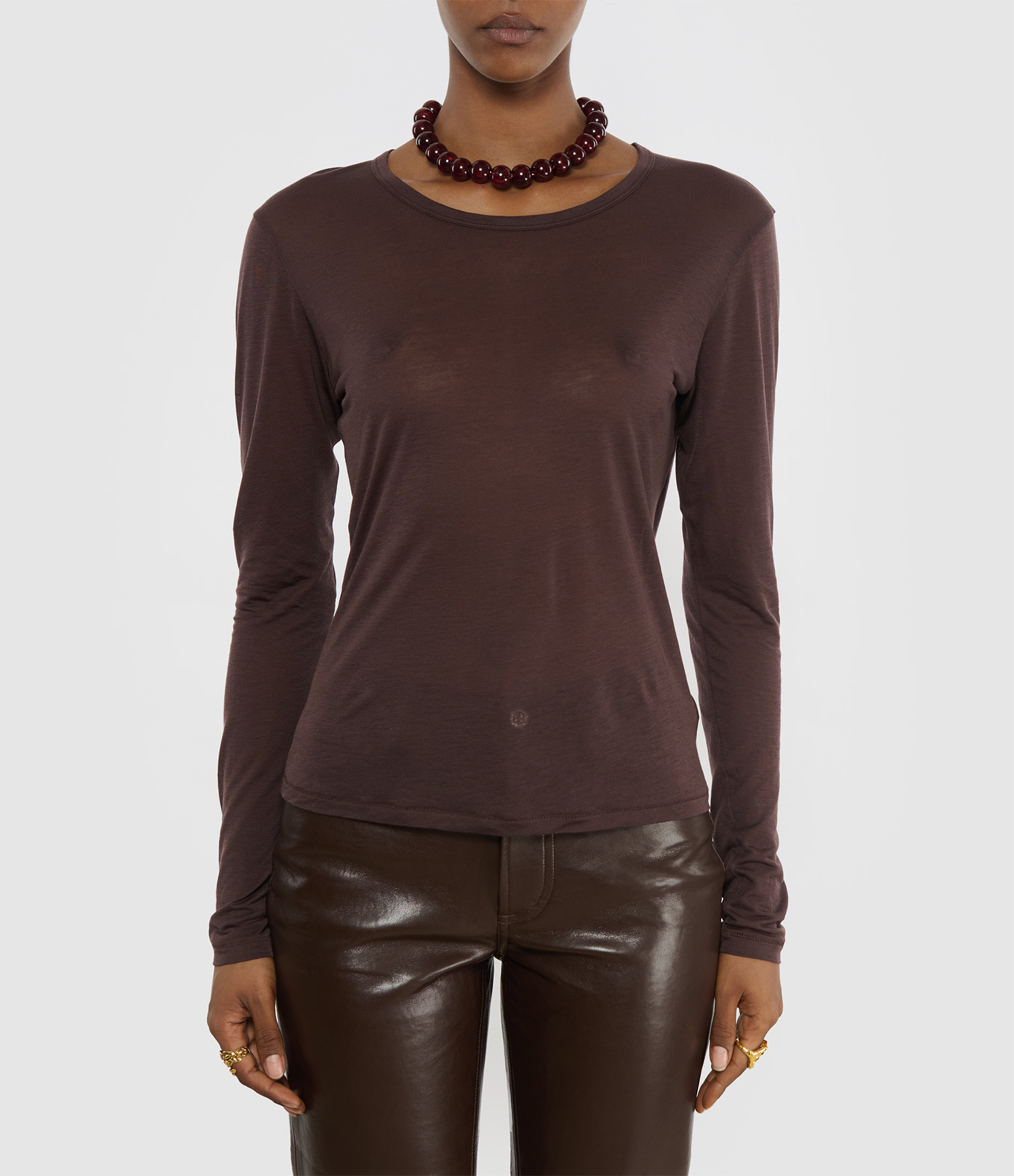 Sylvie T-shirt – Dark Brown