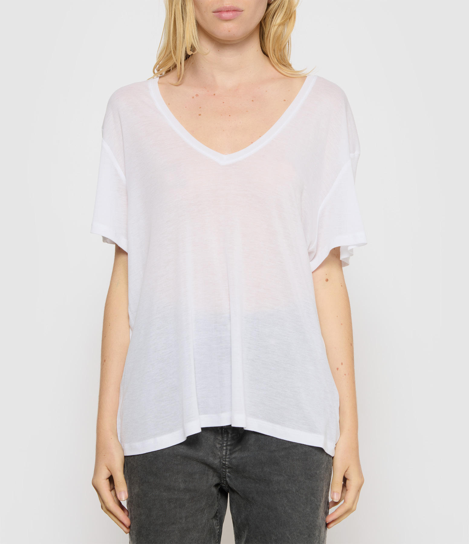 White V-neck T-shirt
