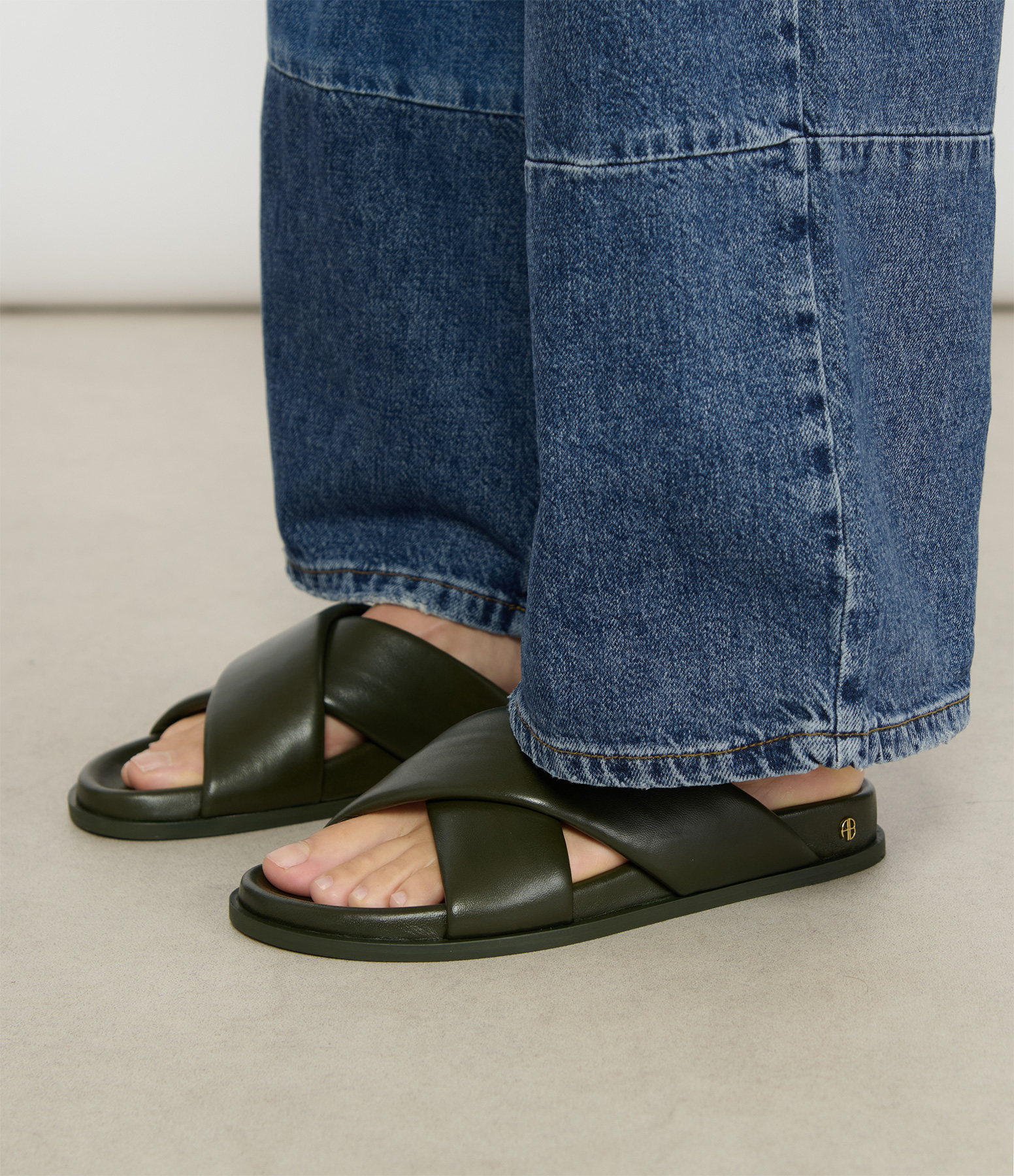 Emi Mules in Military Green