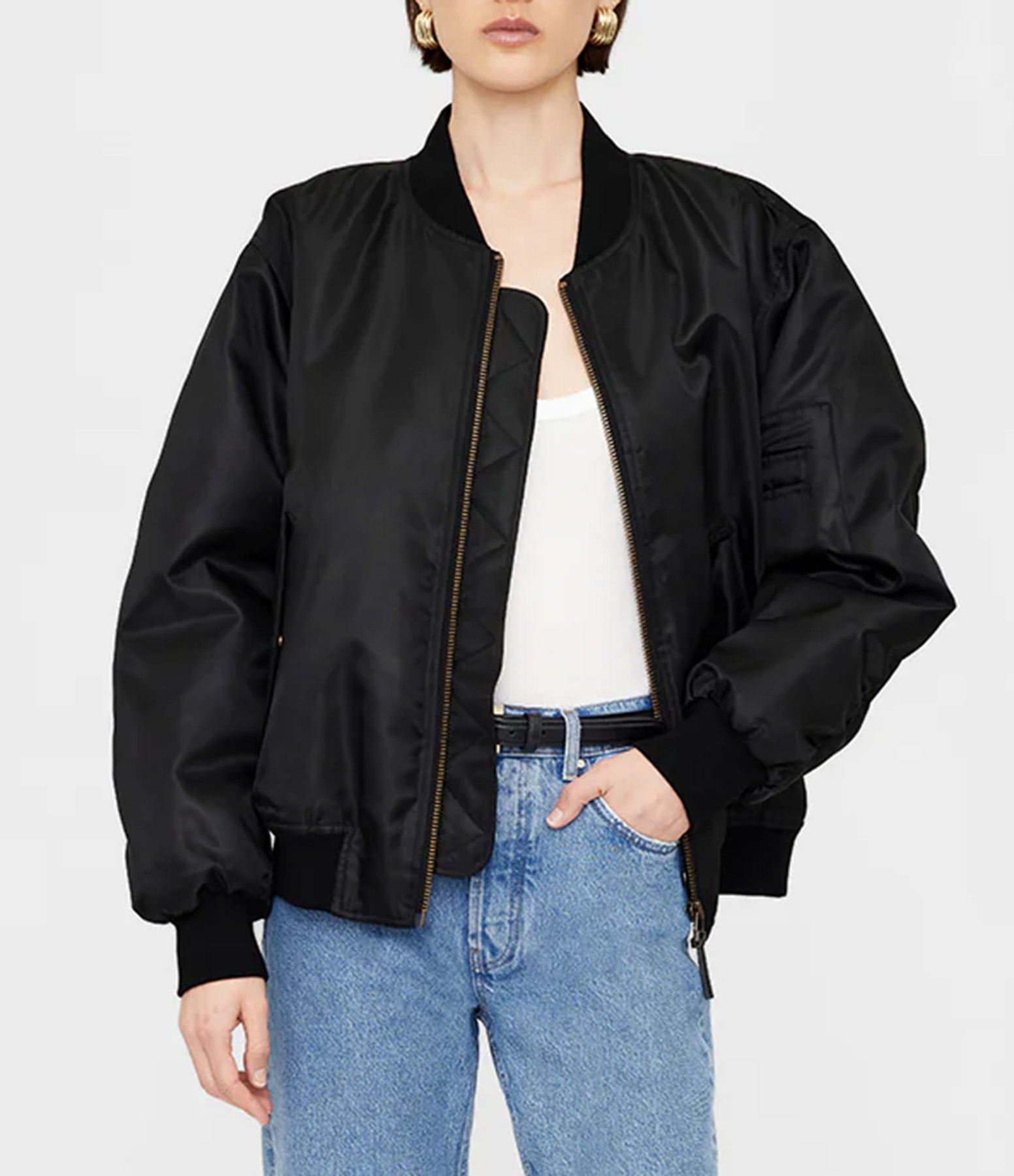 Leon Black Bomber Jacket
