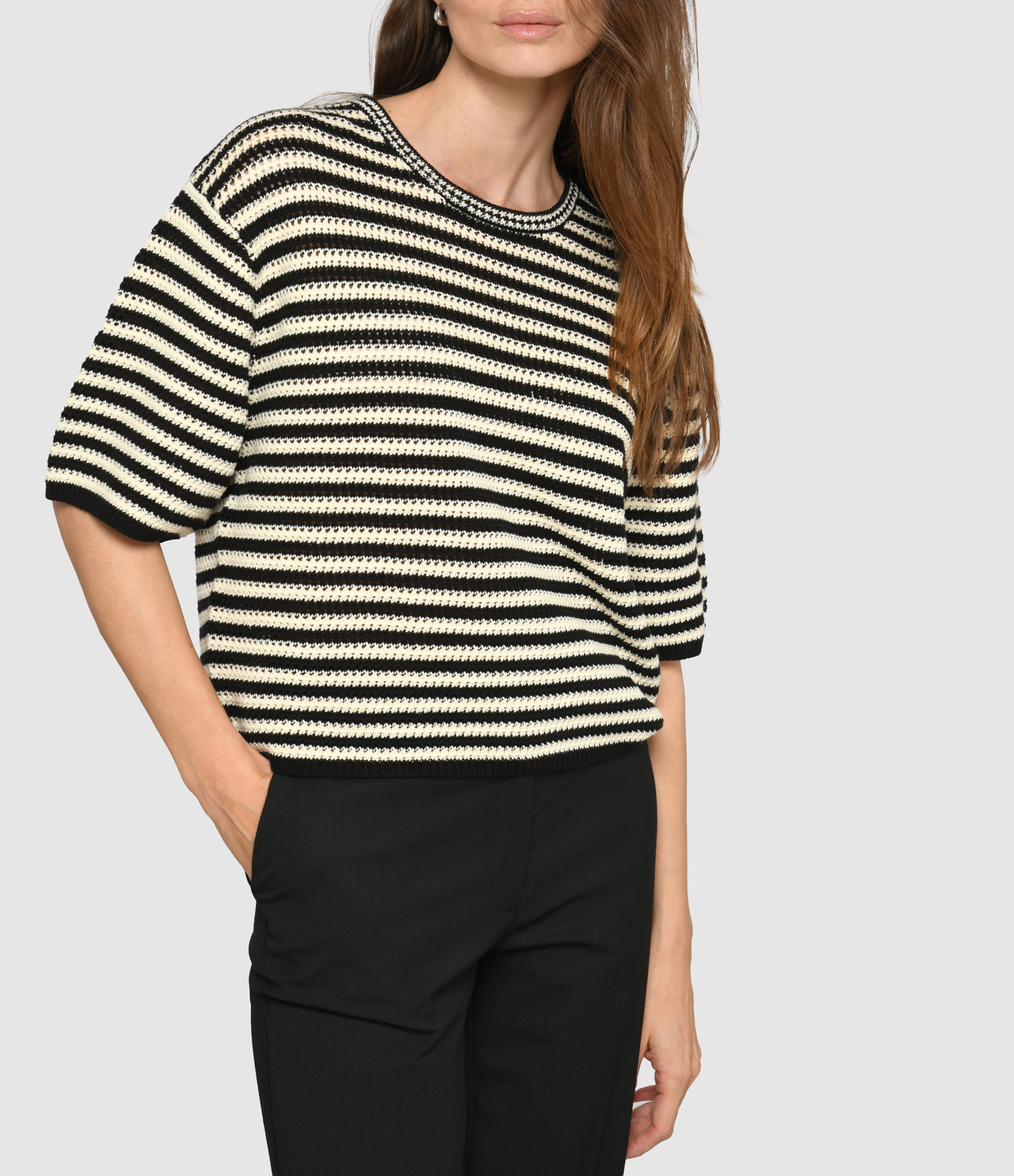 Theo White and Black Jumper
