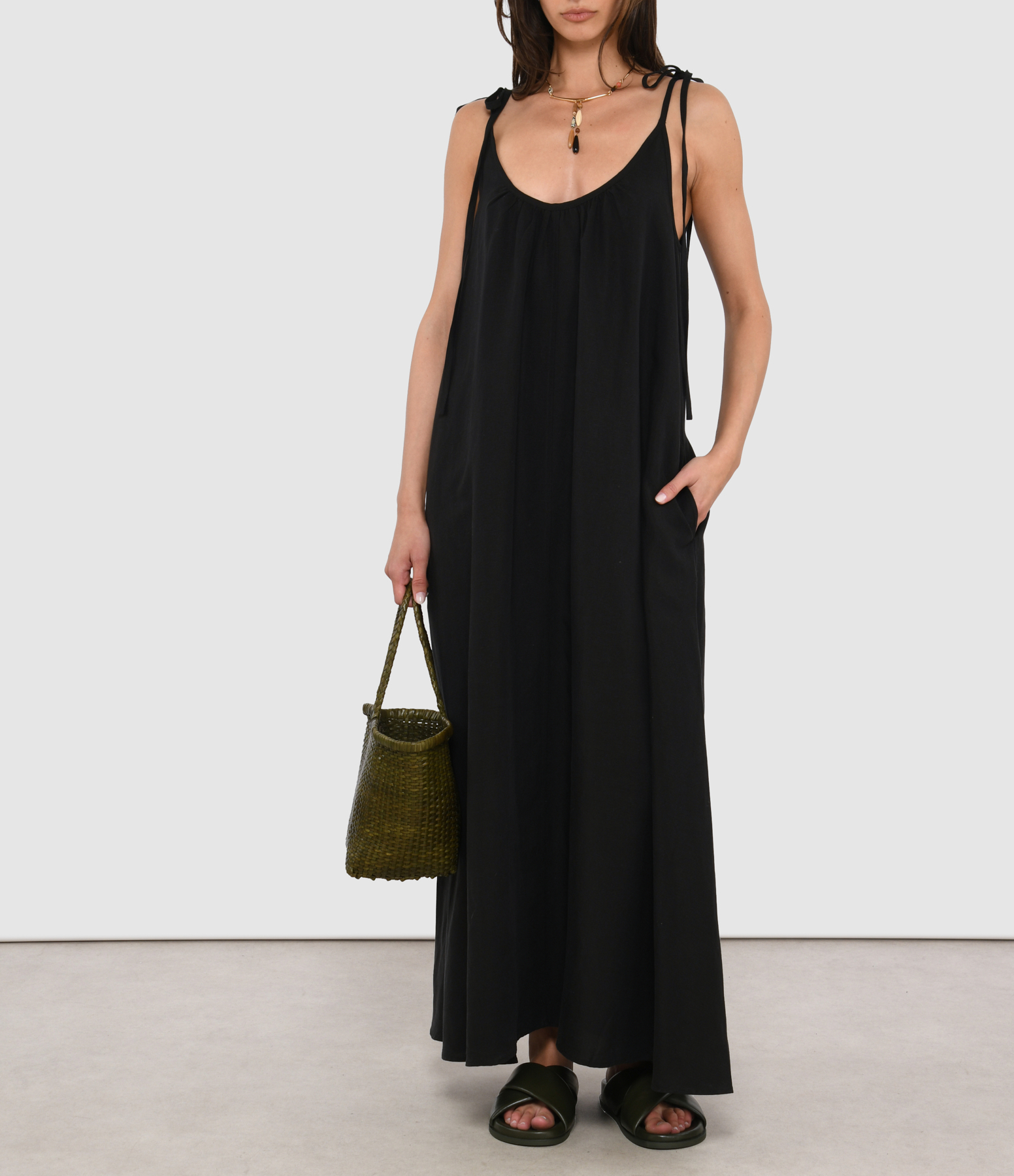 Flora Black Dress