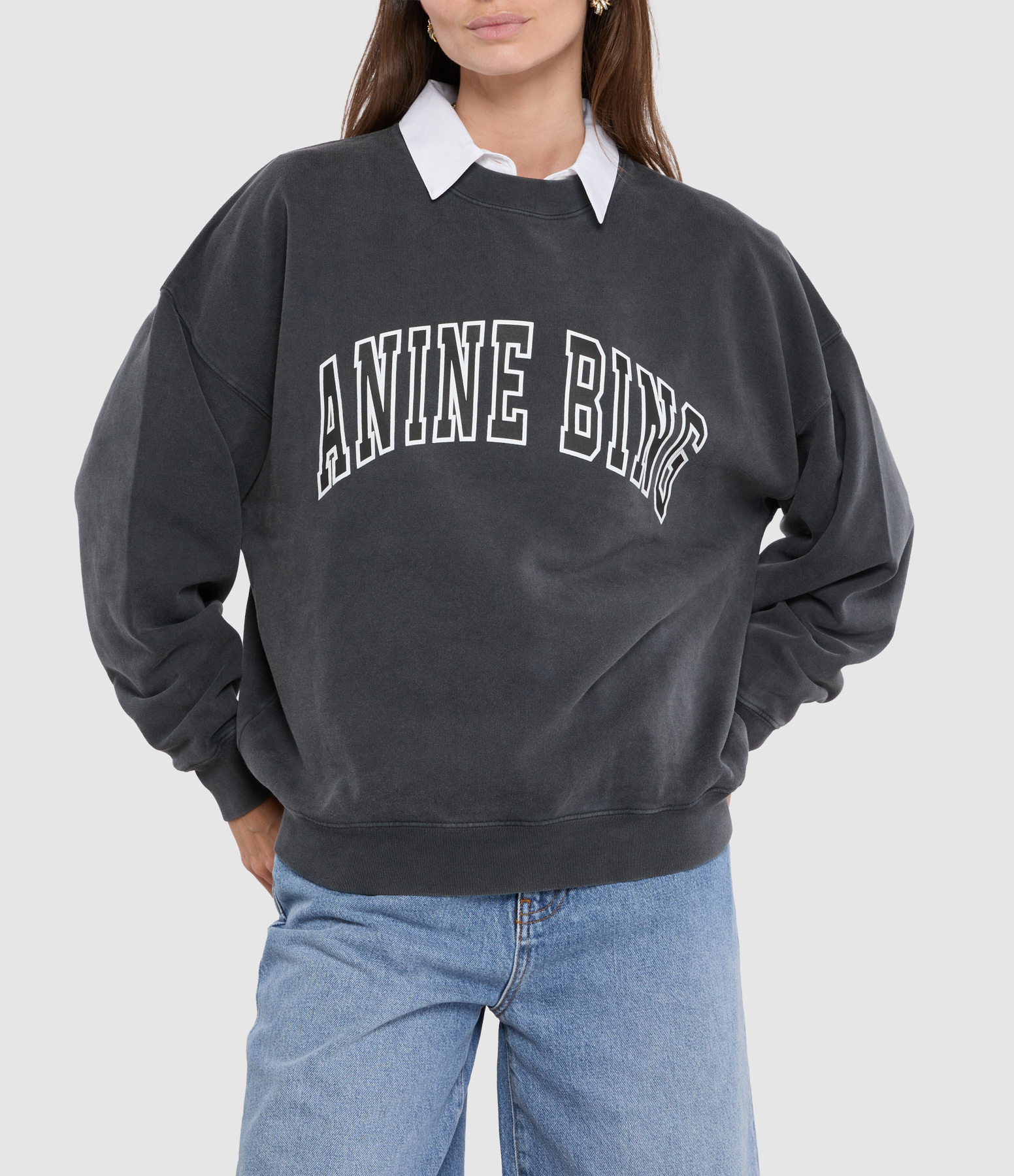 New Classic Miles Washed Black Sweatshirt
