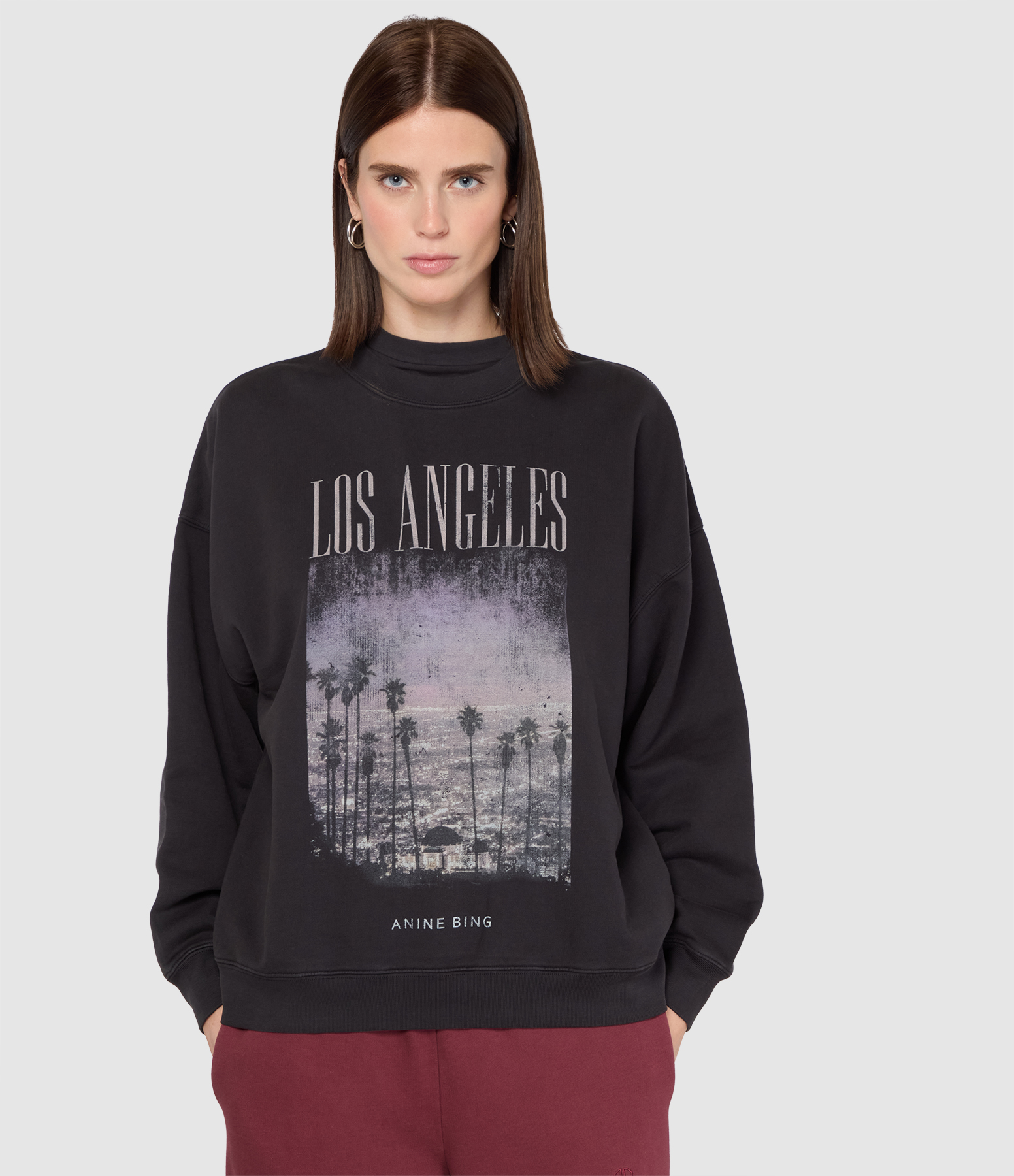 Miles Los Angeles Vintage Black Sweatshirt
