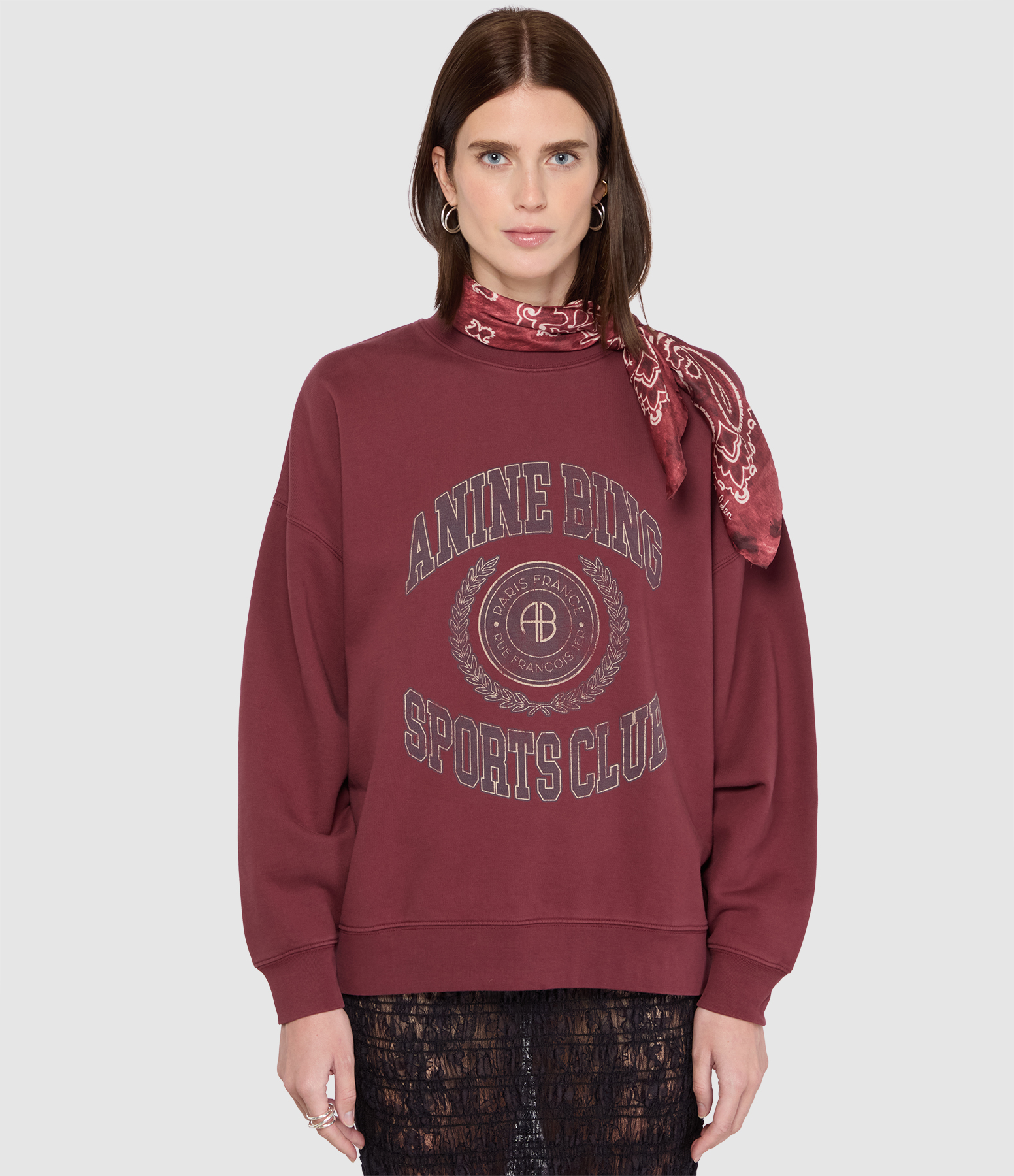 Miles Collegiate Burgundy Sweatshirt