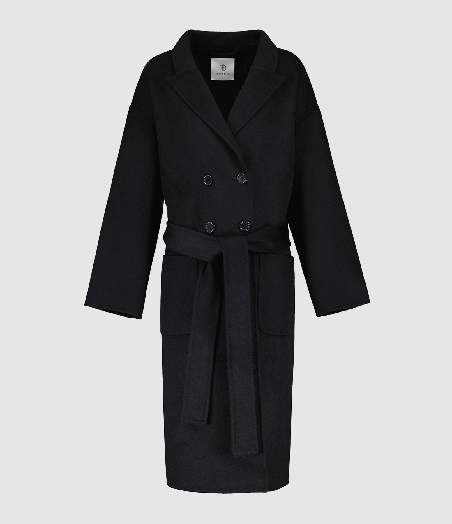 Dylan Black Wool Coat