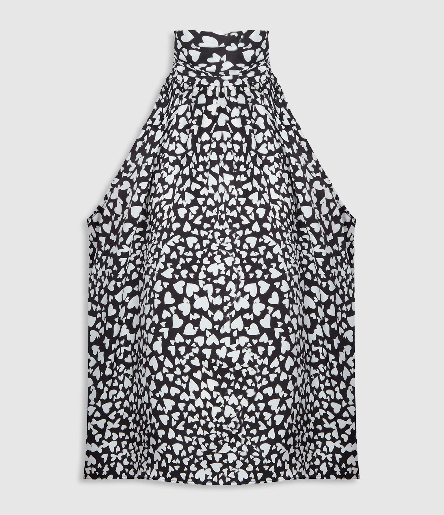 Brooke Black and White Heart Top