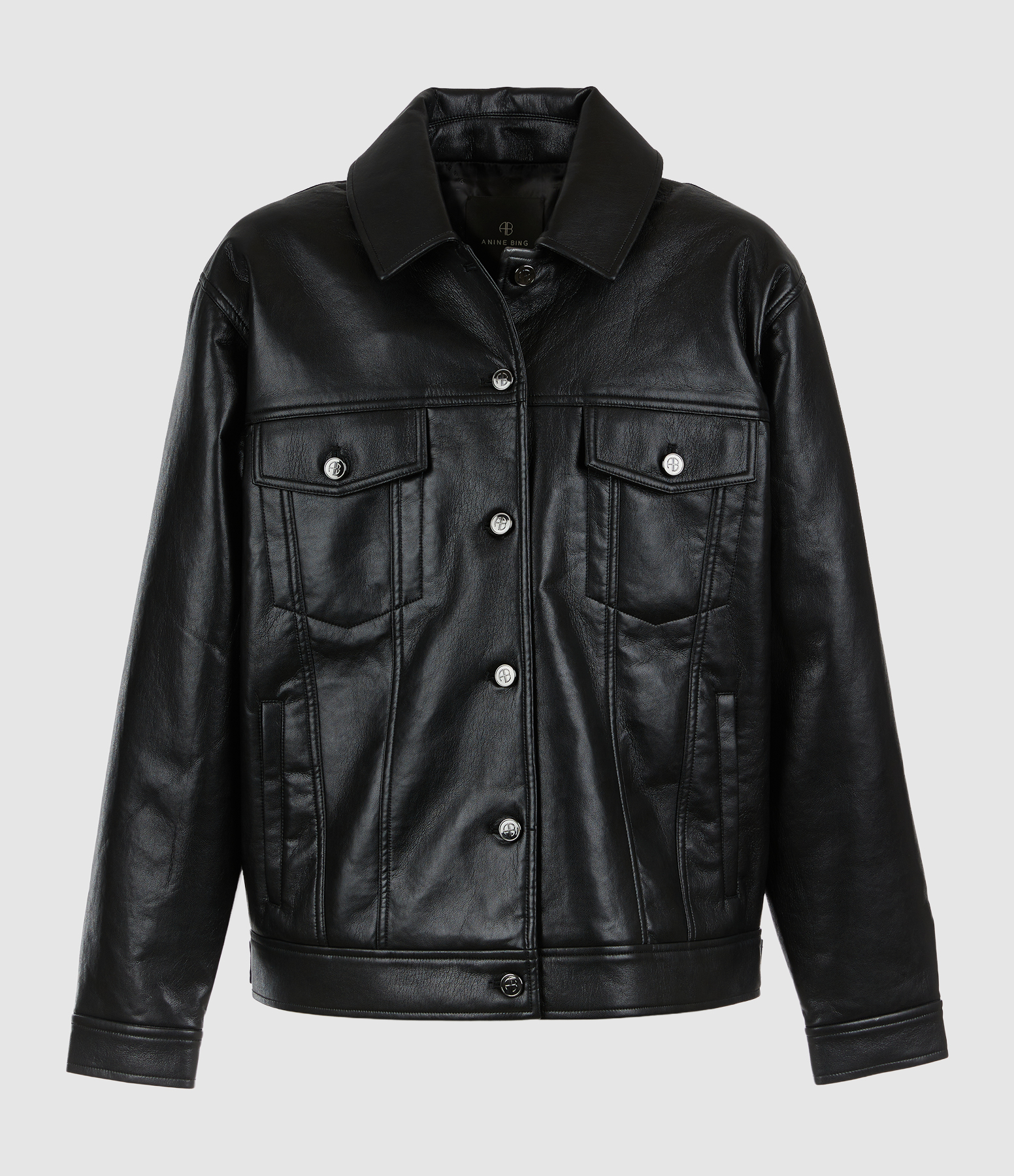Rory Black Recycled Leather Jacket