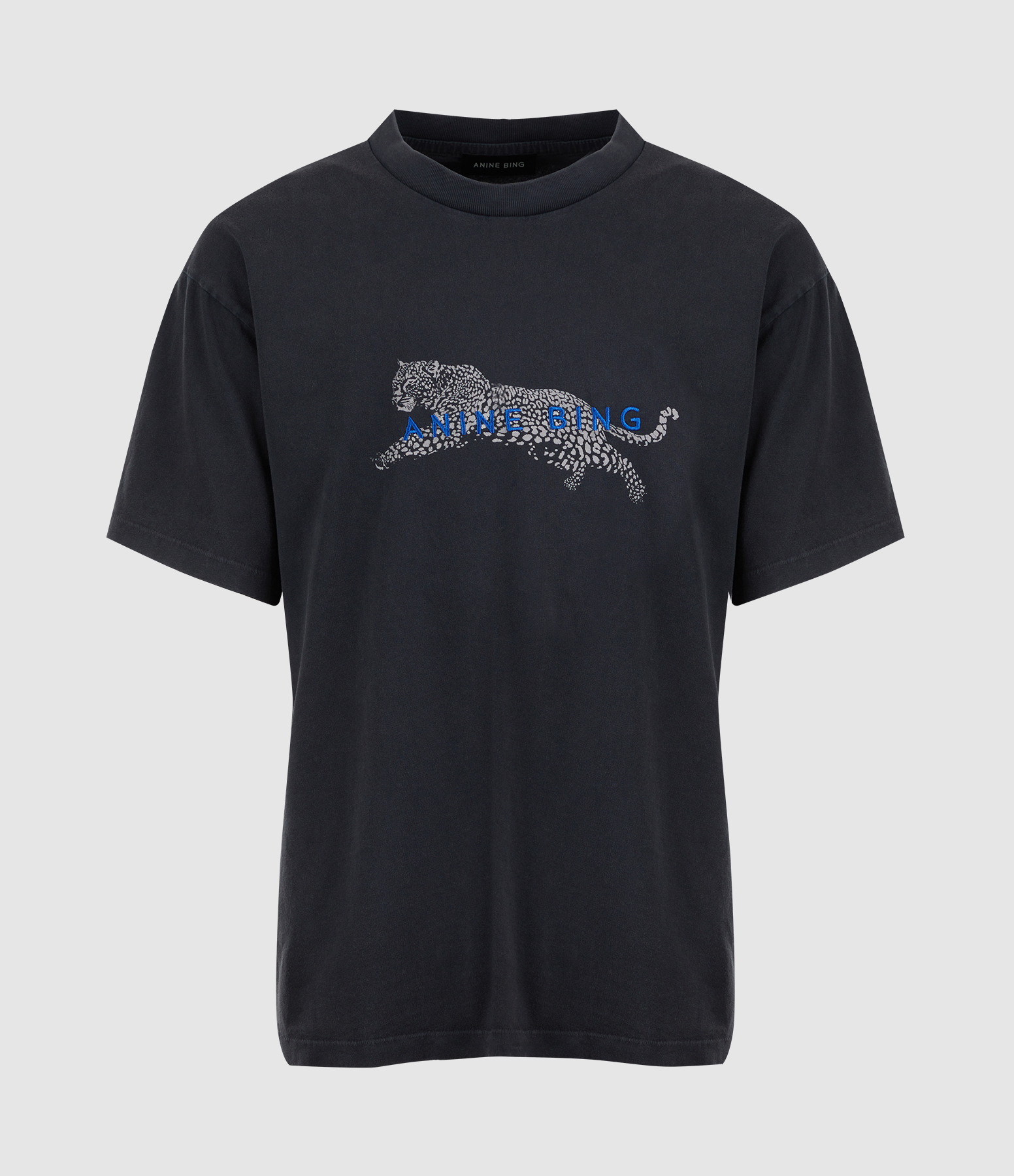 Cade Washed Black Leopard T-shirt