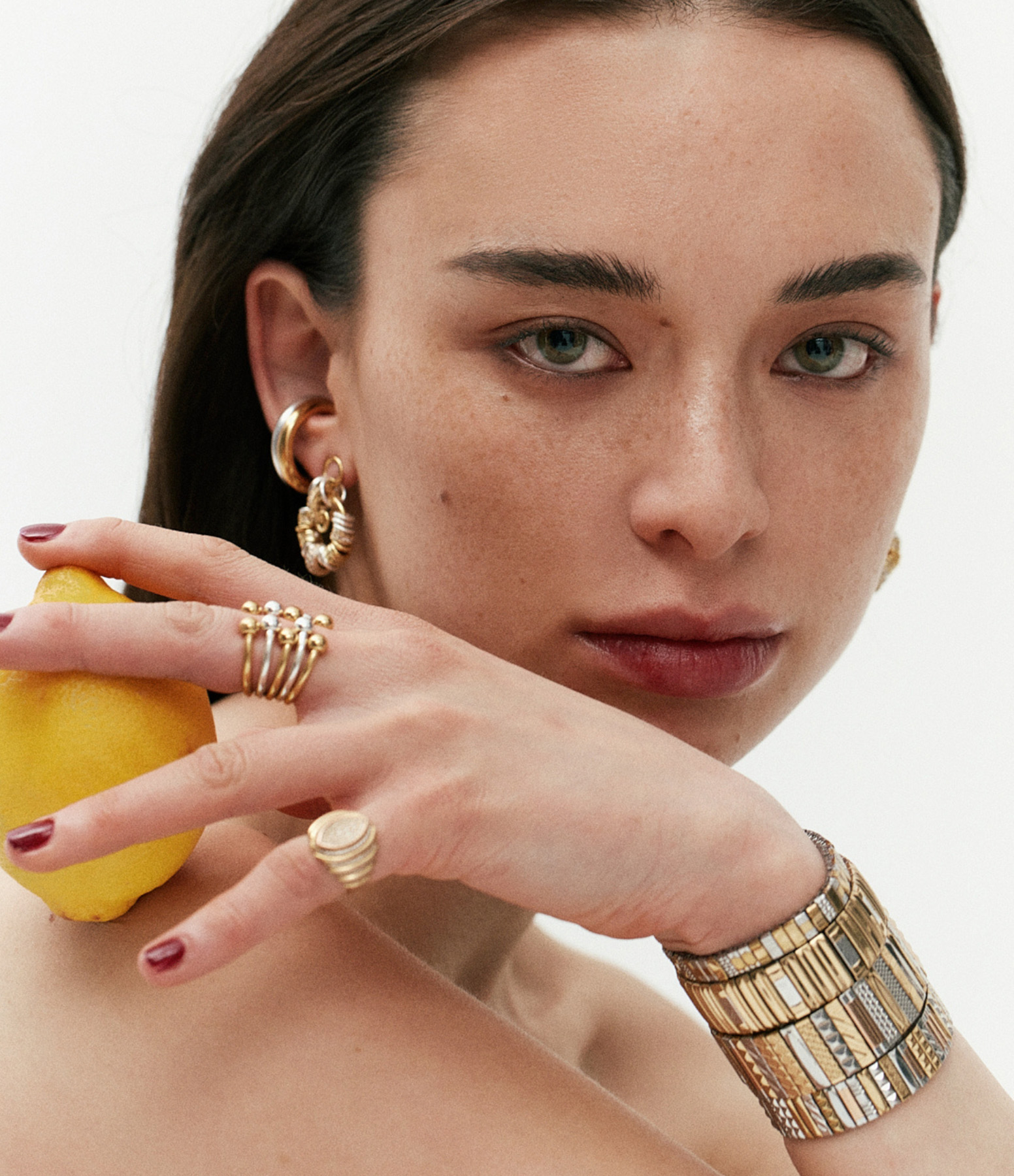 Klik Shiny Hoop Earrings