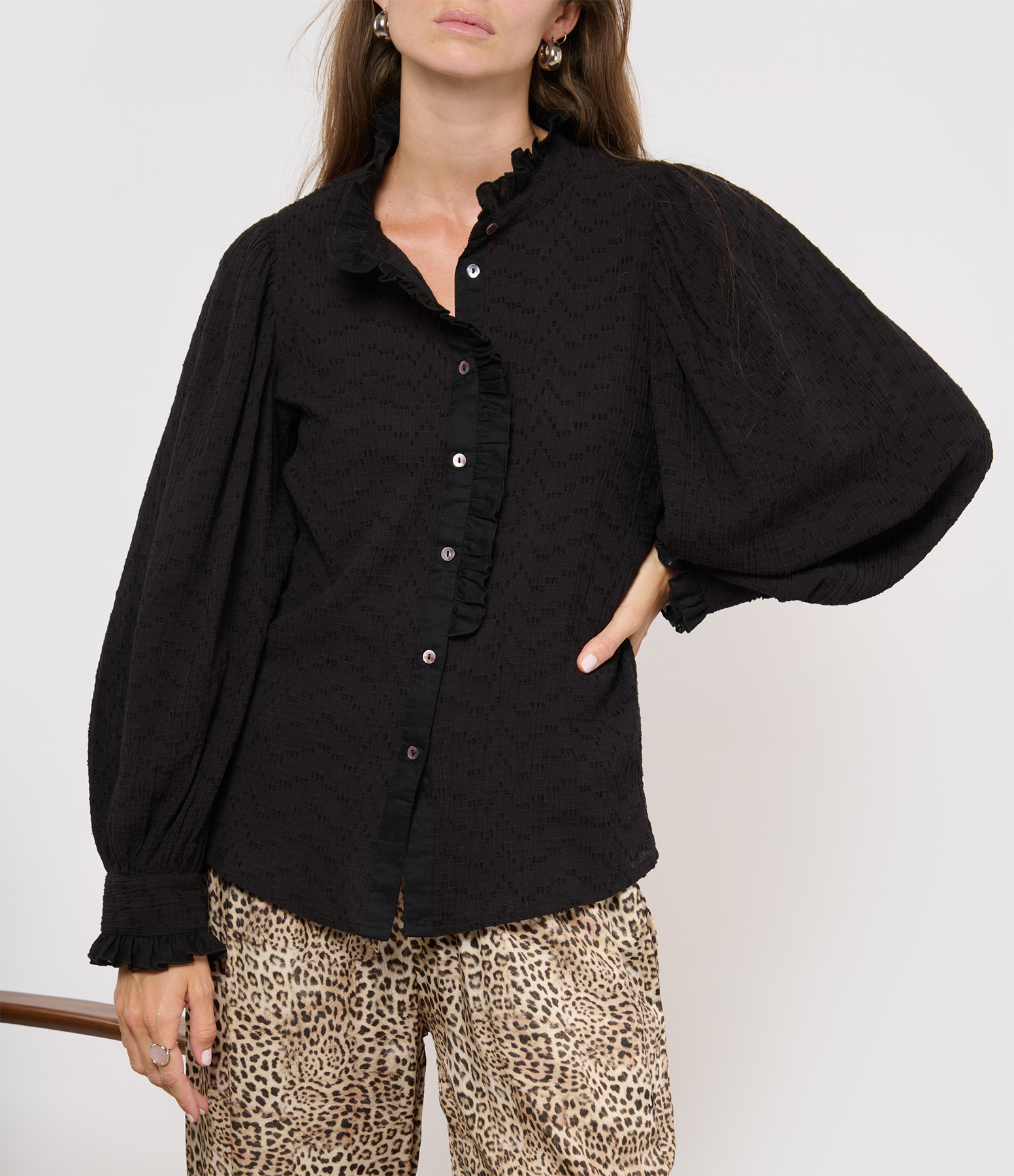 Yvette Black Blouse