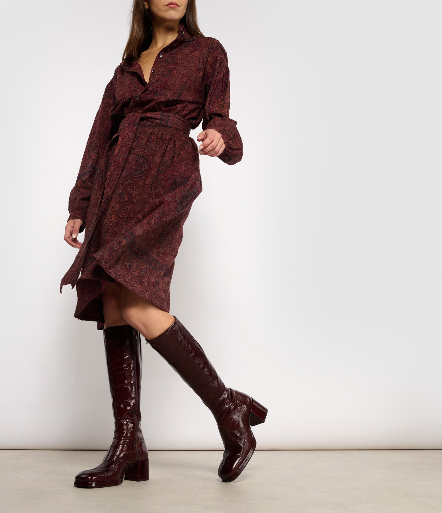 Tajaro Burgundy Dress