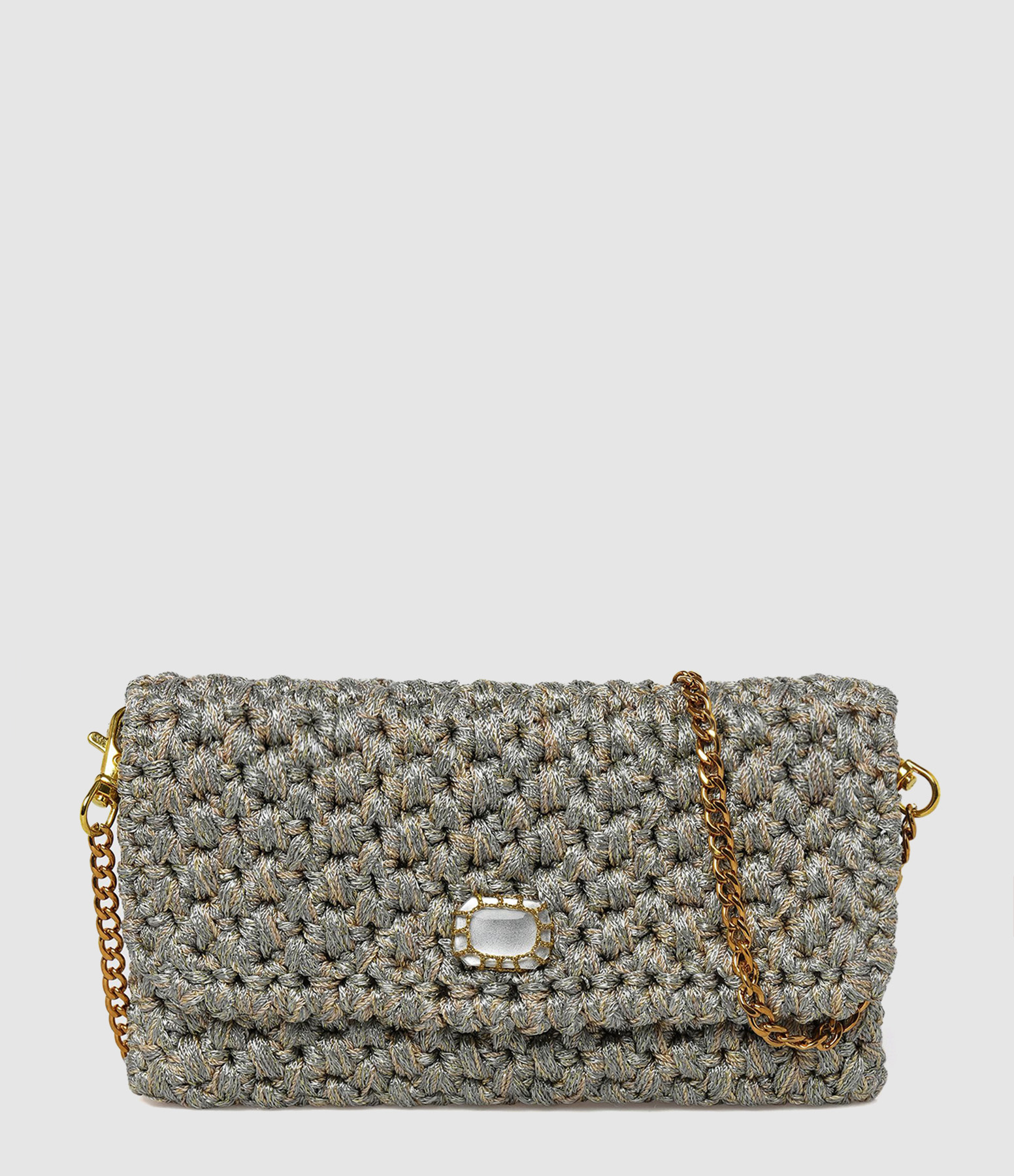 Anton Silver Clutch Bag