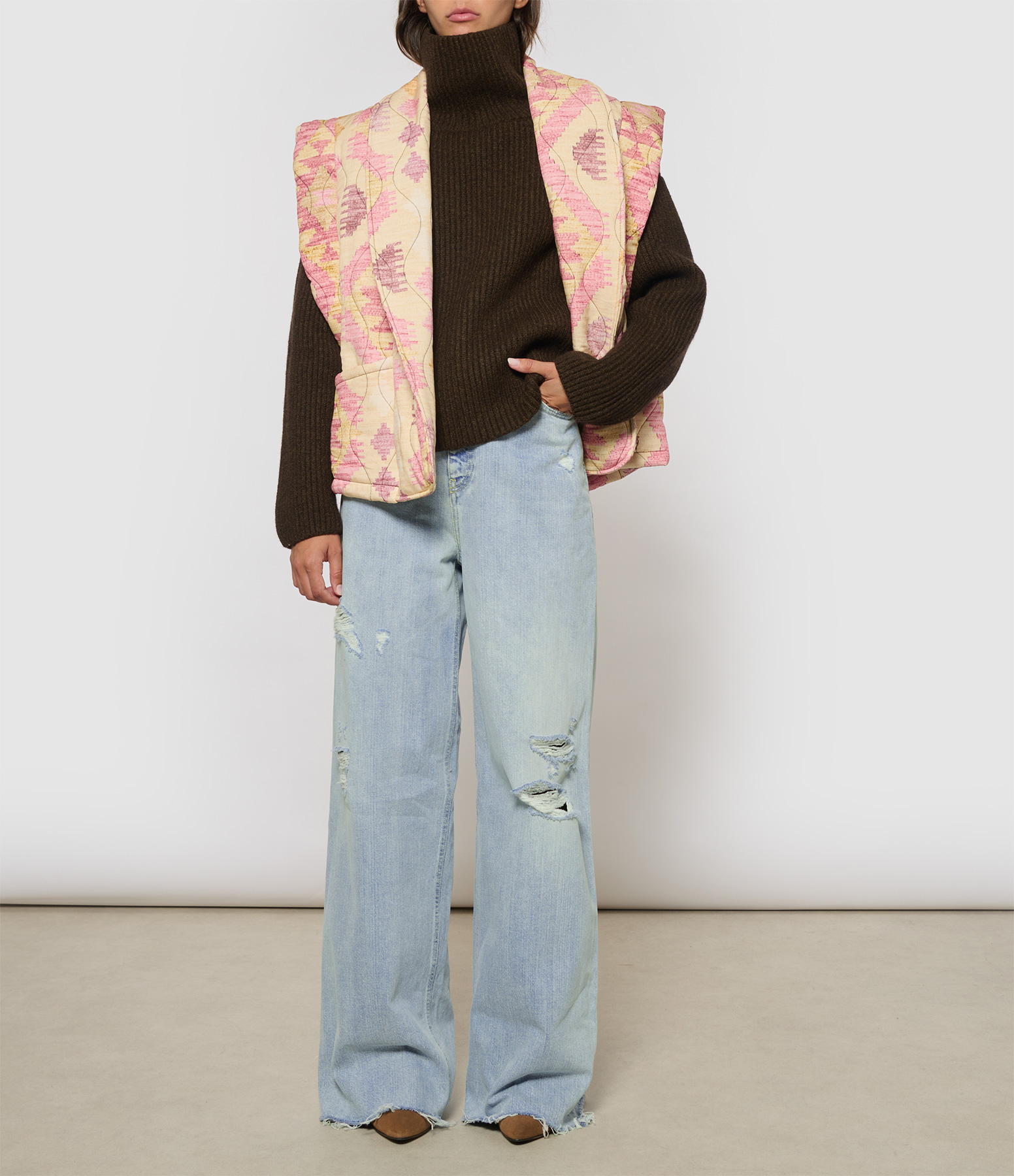 Brooklyn Pink Sleeveless Jacket