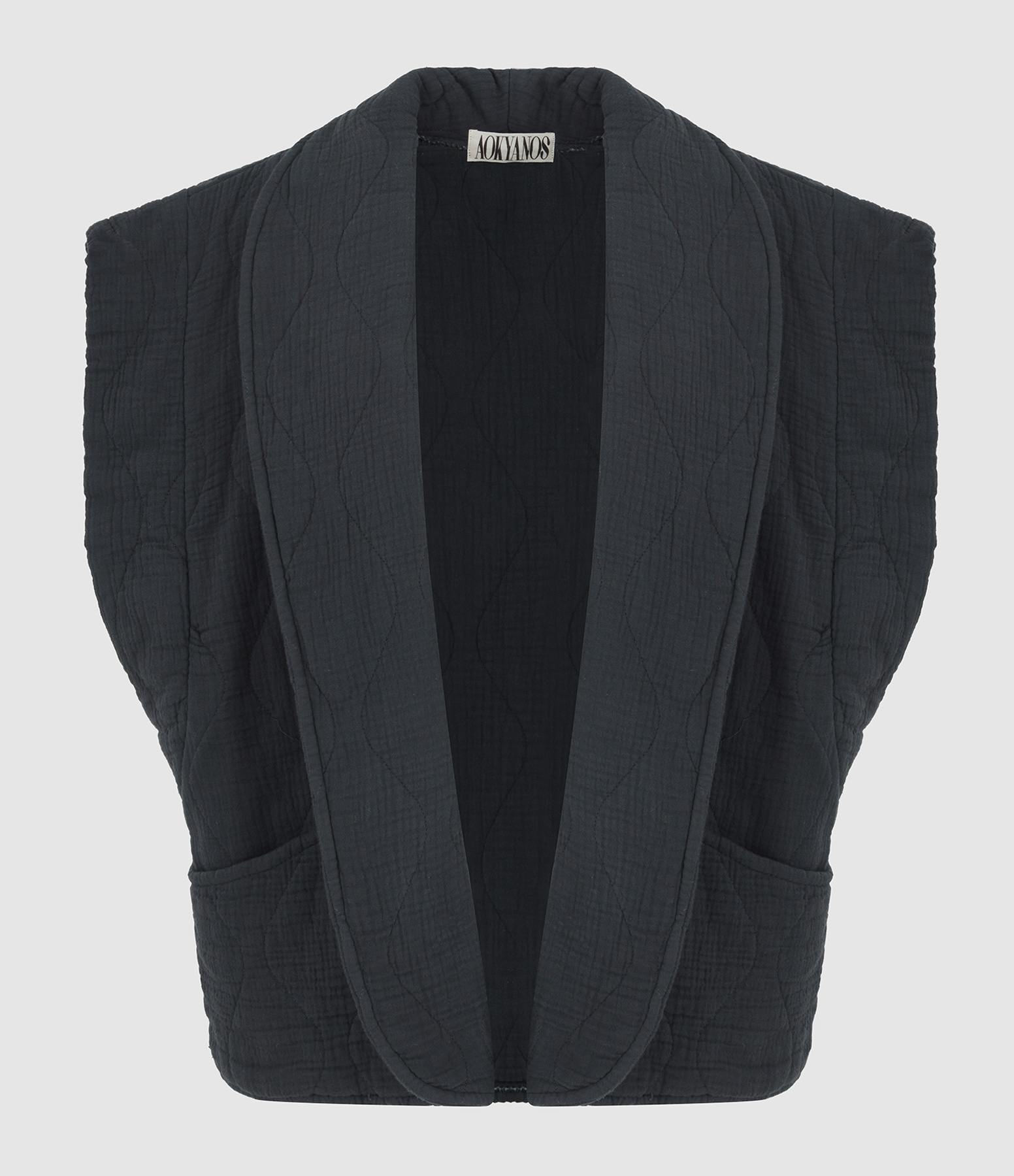 Brooklyn Sleeveless Jacket – Anthracite