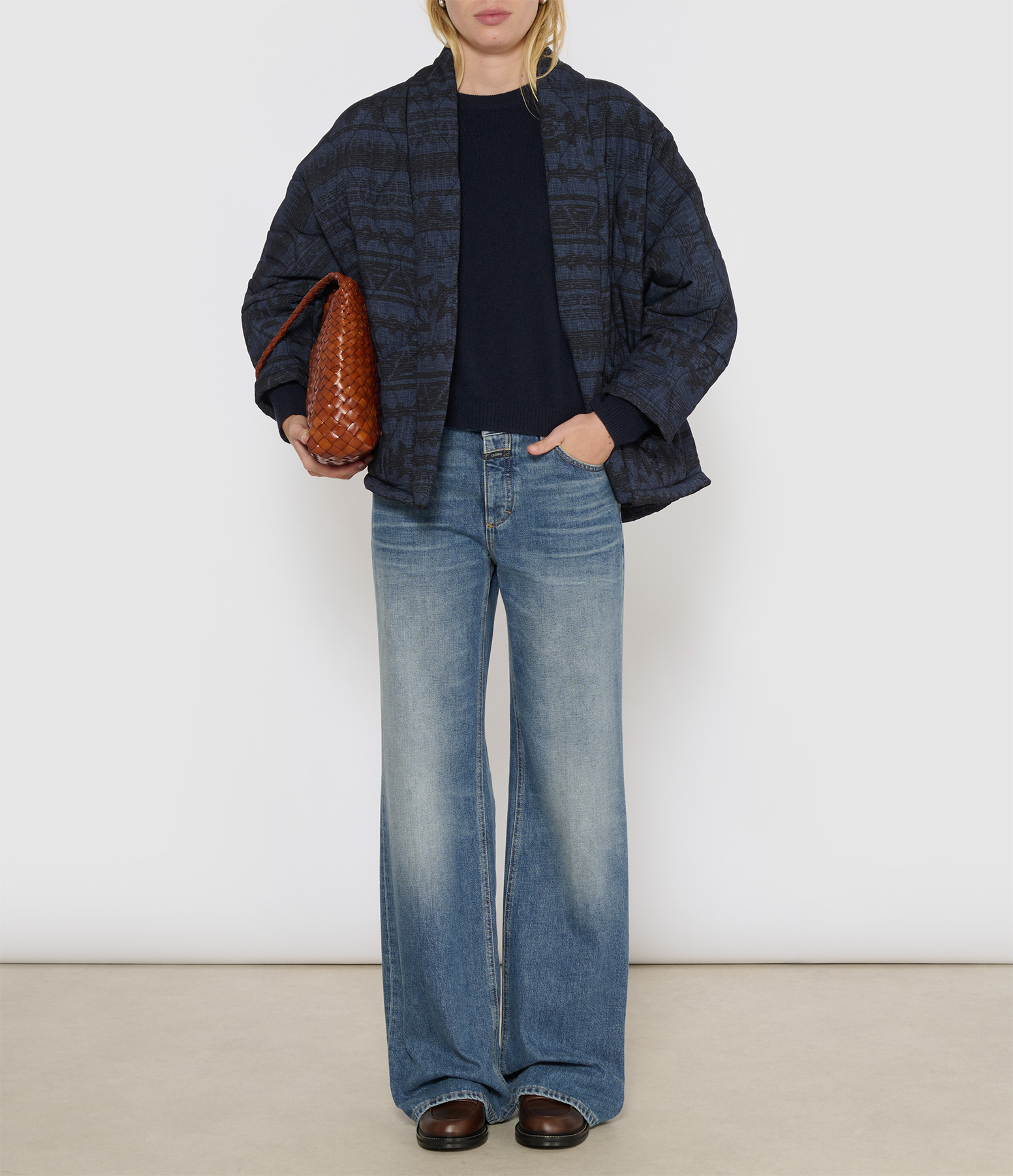 Chicago Navy Kimono Jacket