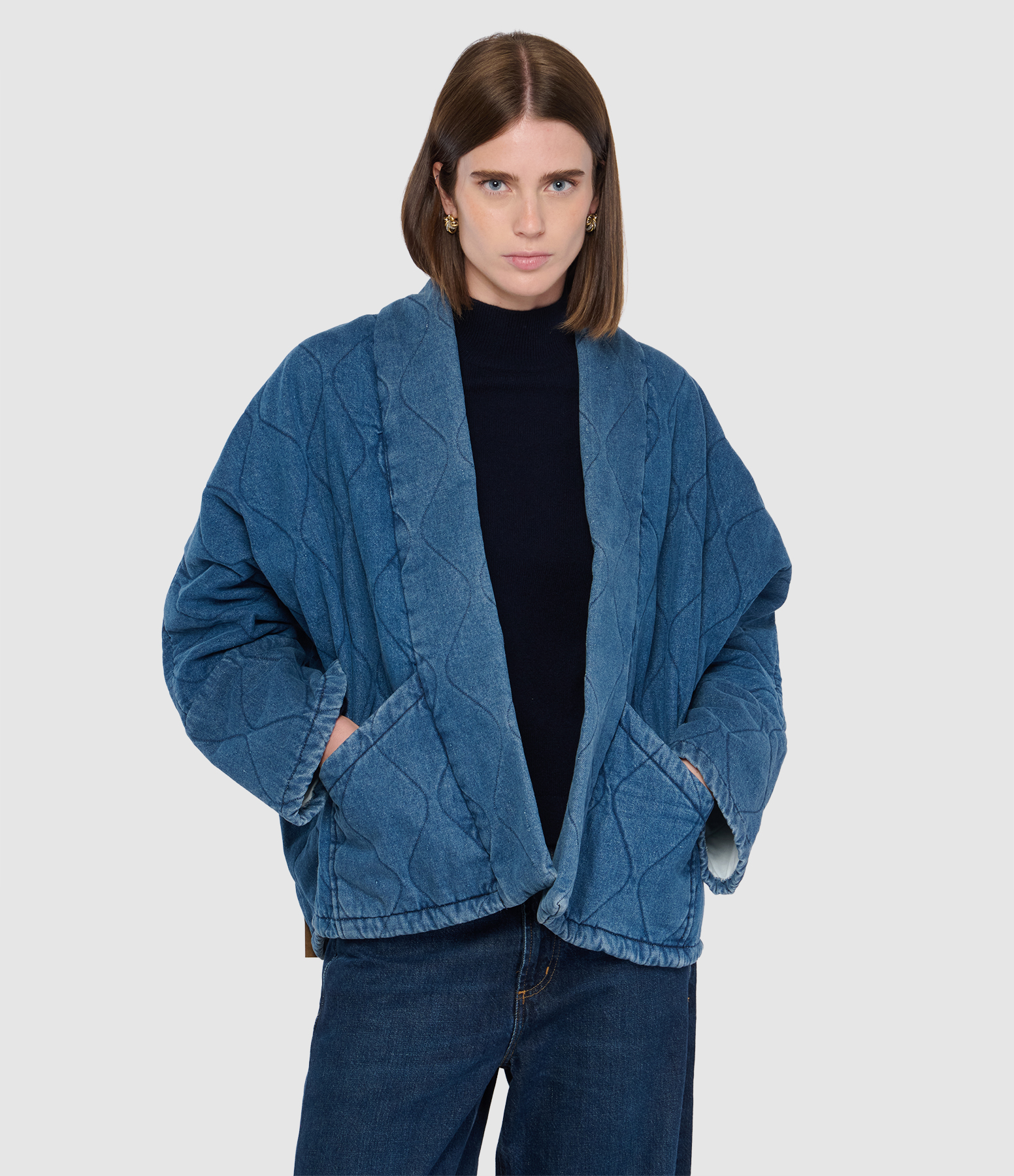 Chic 1 Stone-Wash Denim Jacket