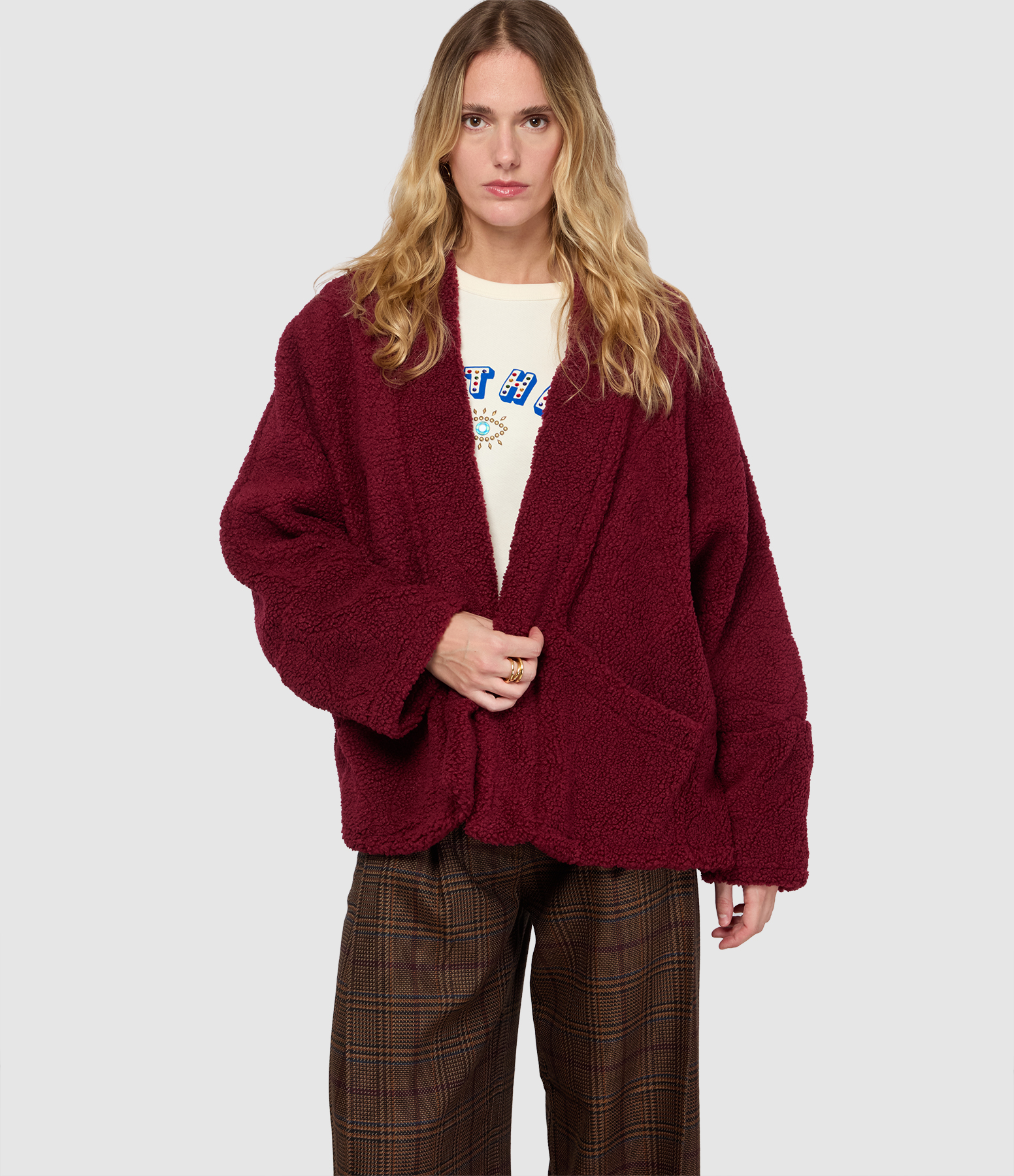 Chicago Sherpa Jacket – Bordeaux