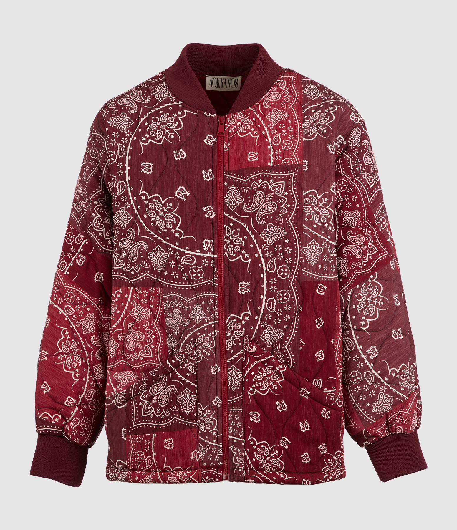 Detroit Patch Bomber Jacket in Bordeaux