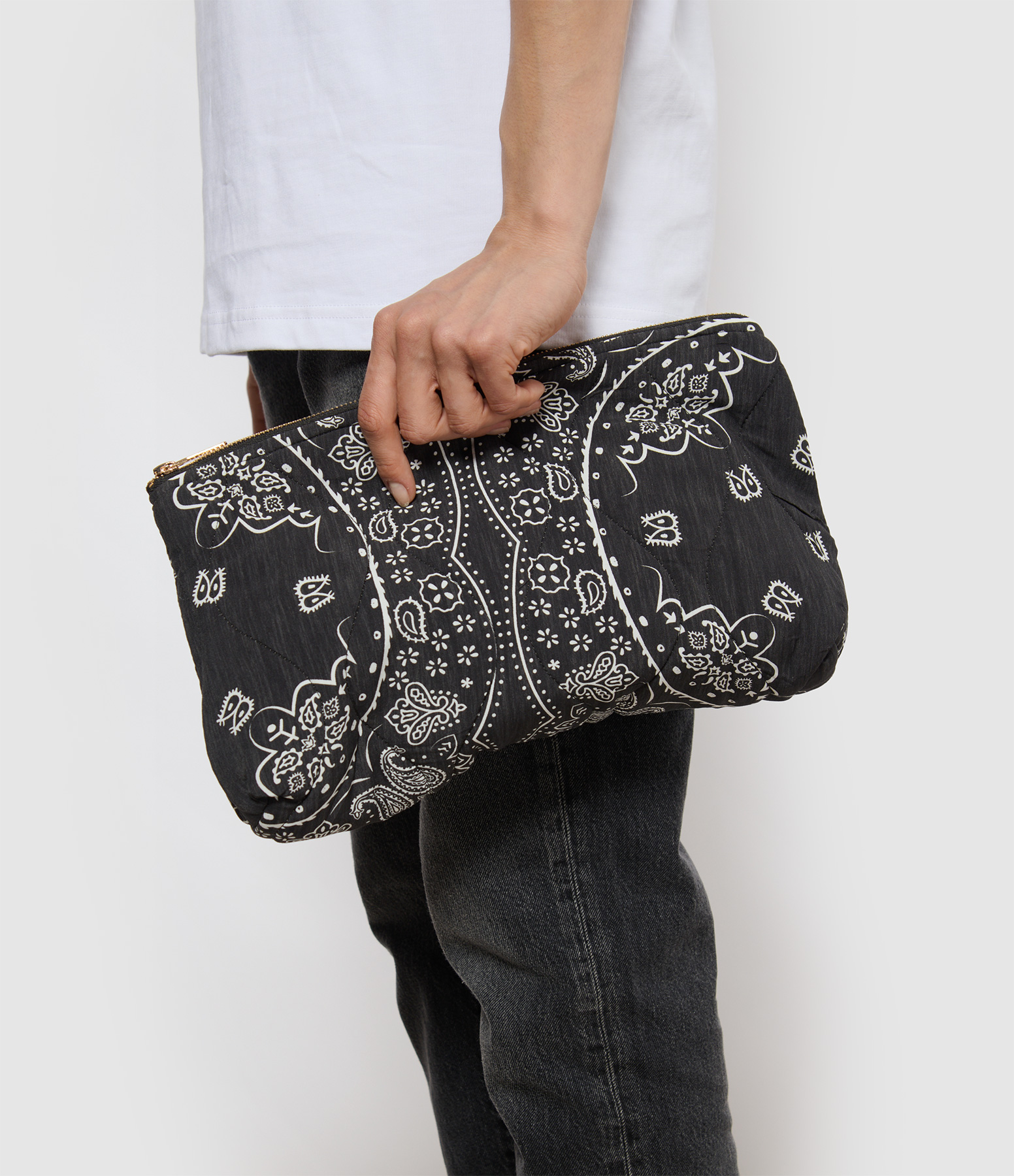 Orlando Bandana Clutch Bag in Anthracite