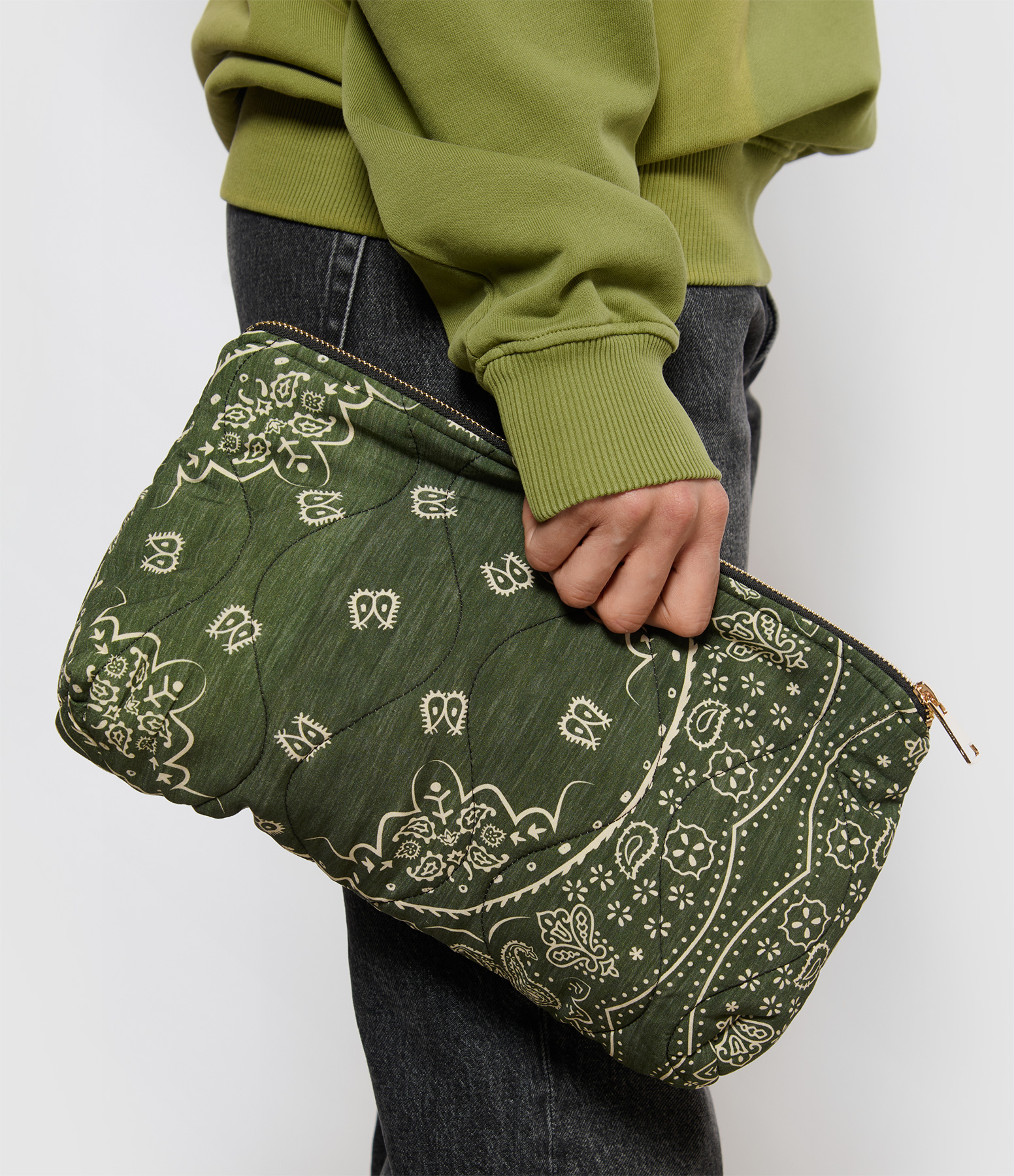 Orlando Bandana Clutch Bag in Khaki