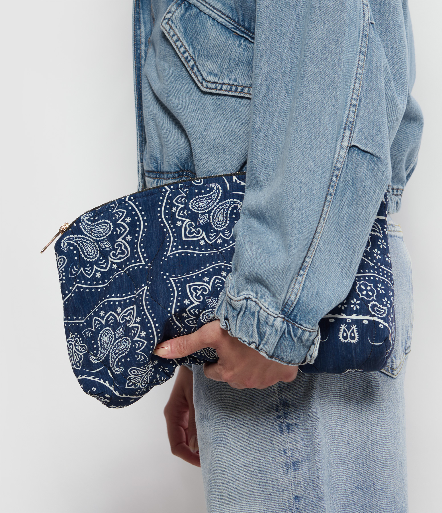 Orlando Bandana Navy Clutch Bag