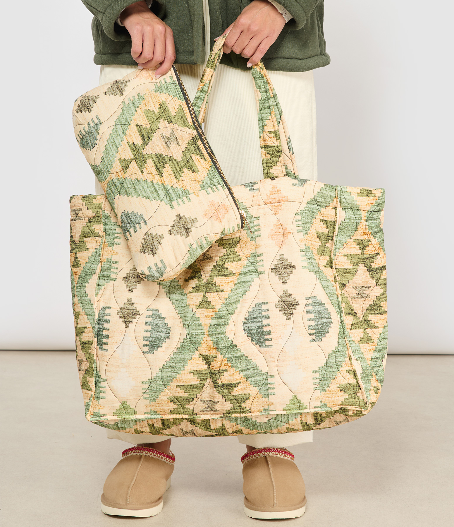 Cipola Philadelphia Tote Bag in Khaki