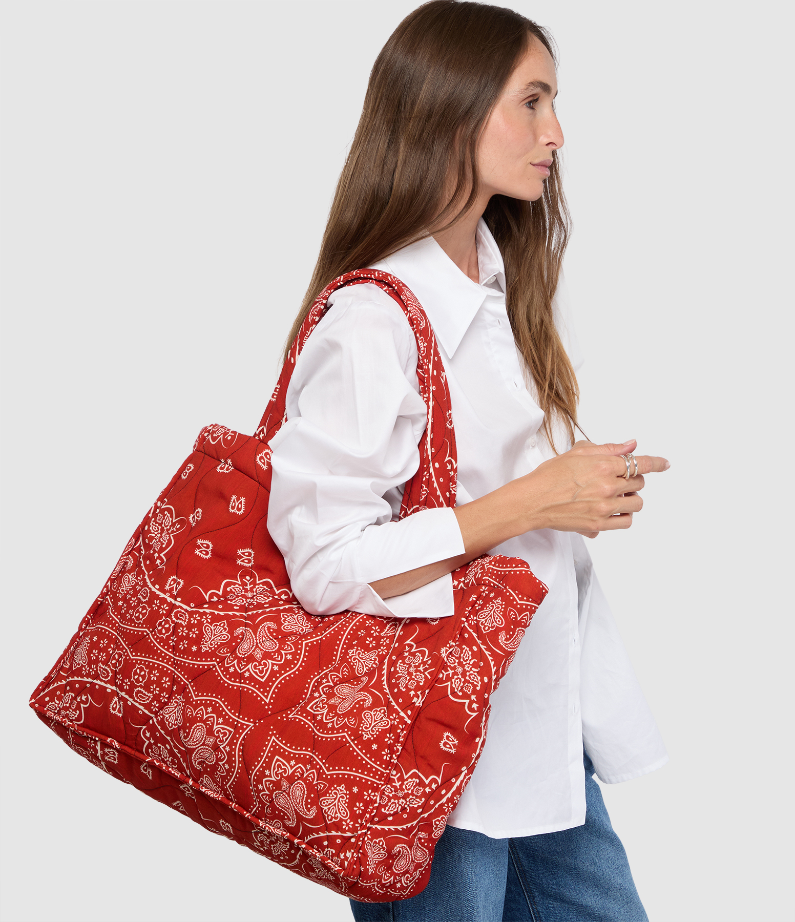 Red Philadelphia Tote Bag, Exclusive to Lulli