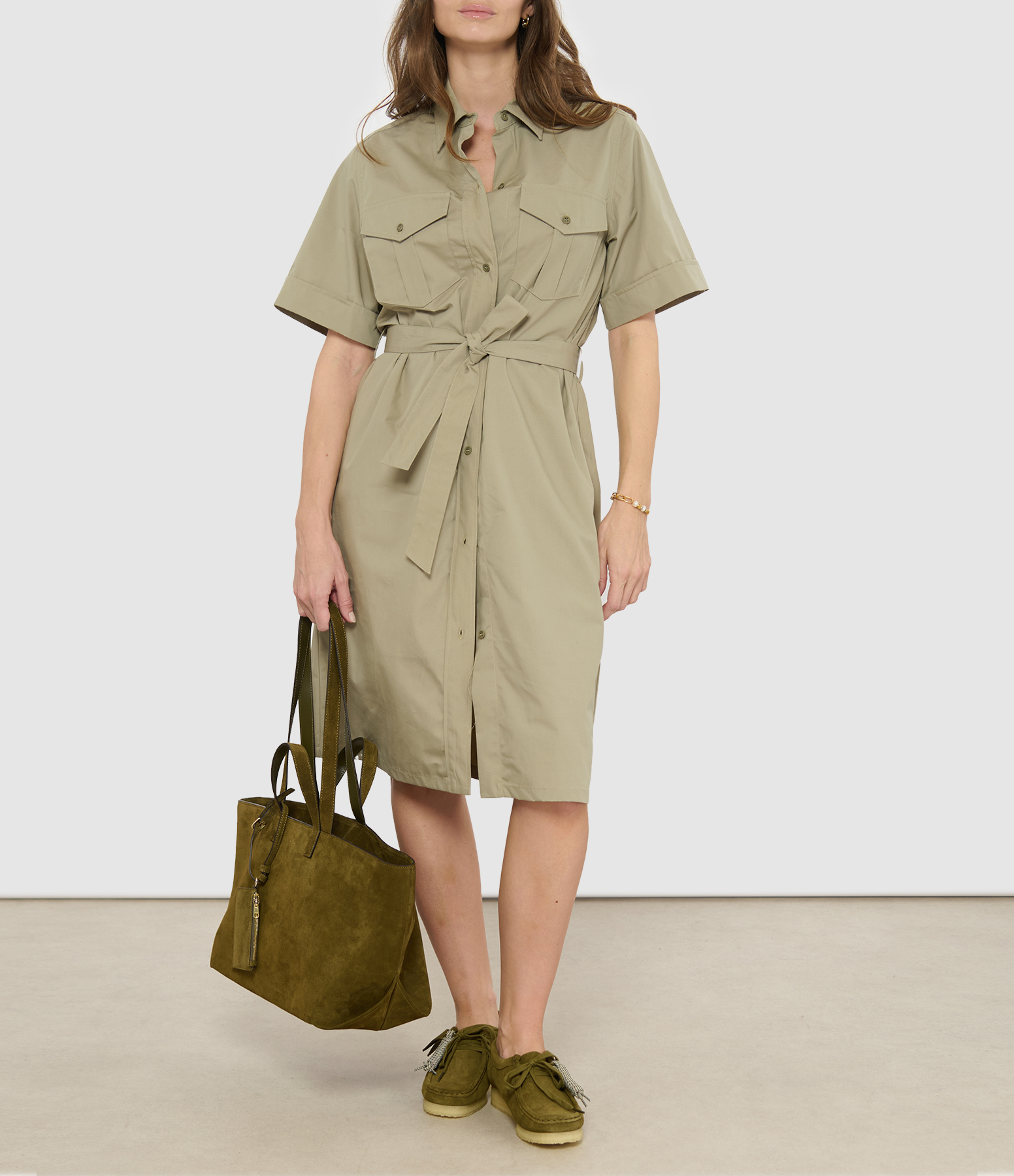 Evy Dress in Sage Green