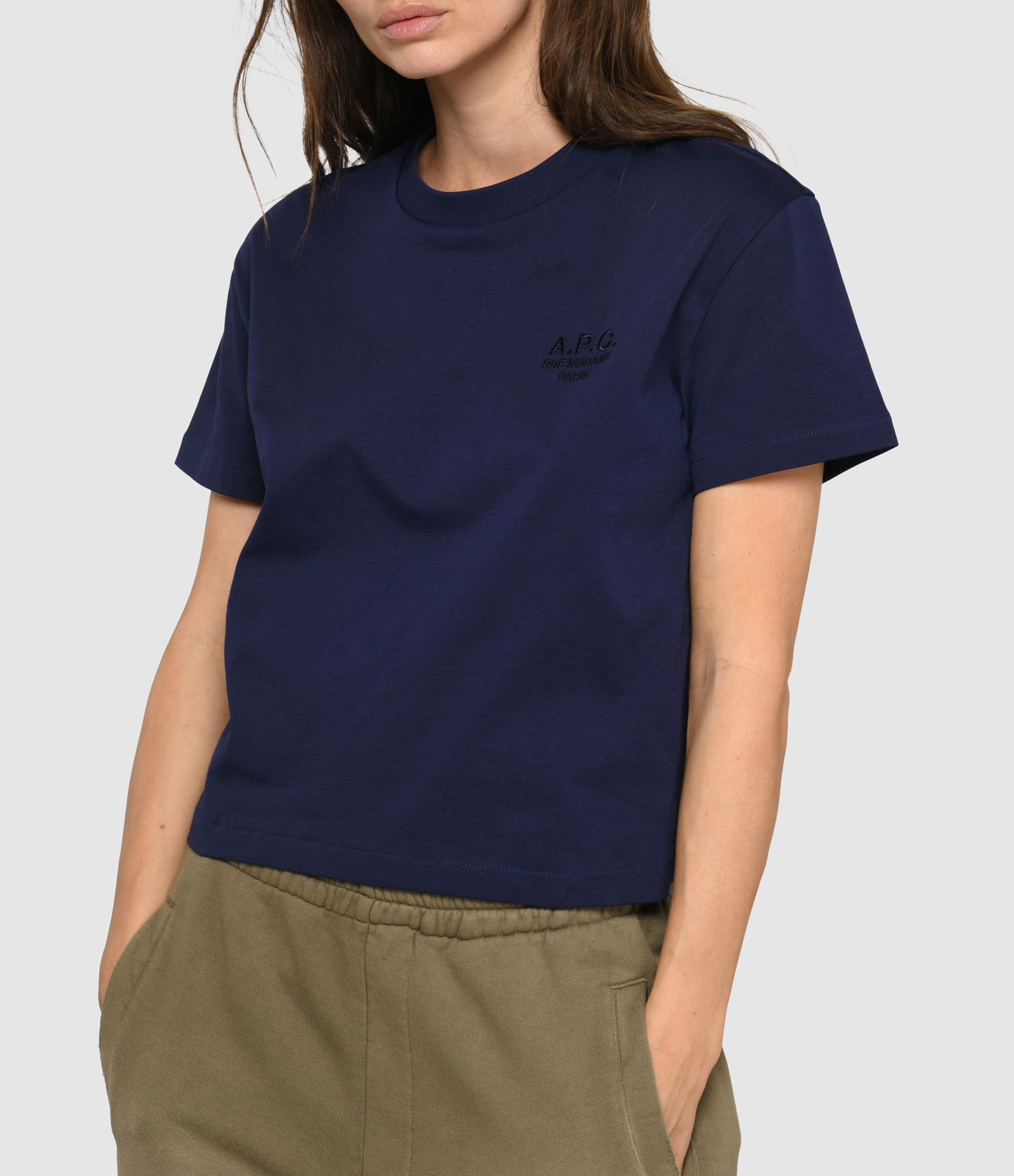 Rue Madame Boxy T-shirt in Dark Navy Indigo