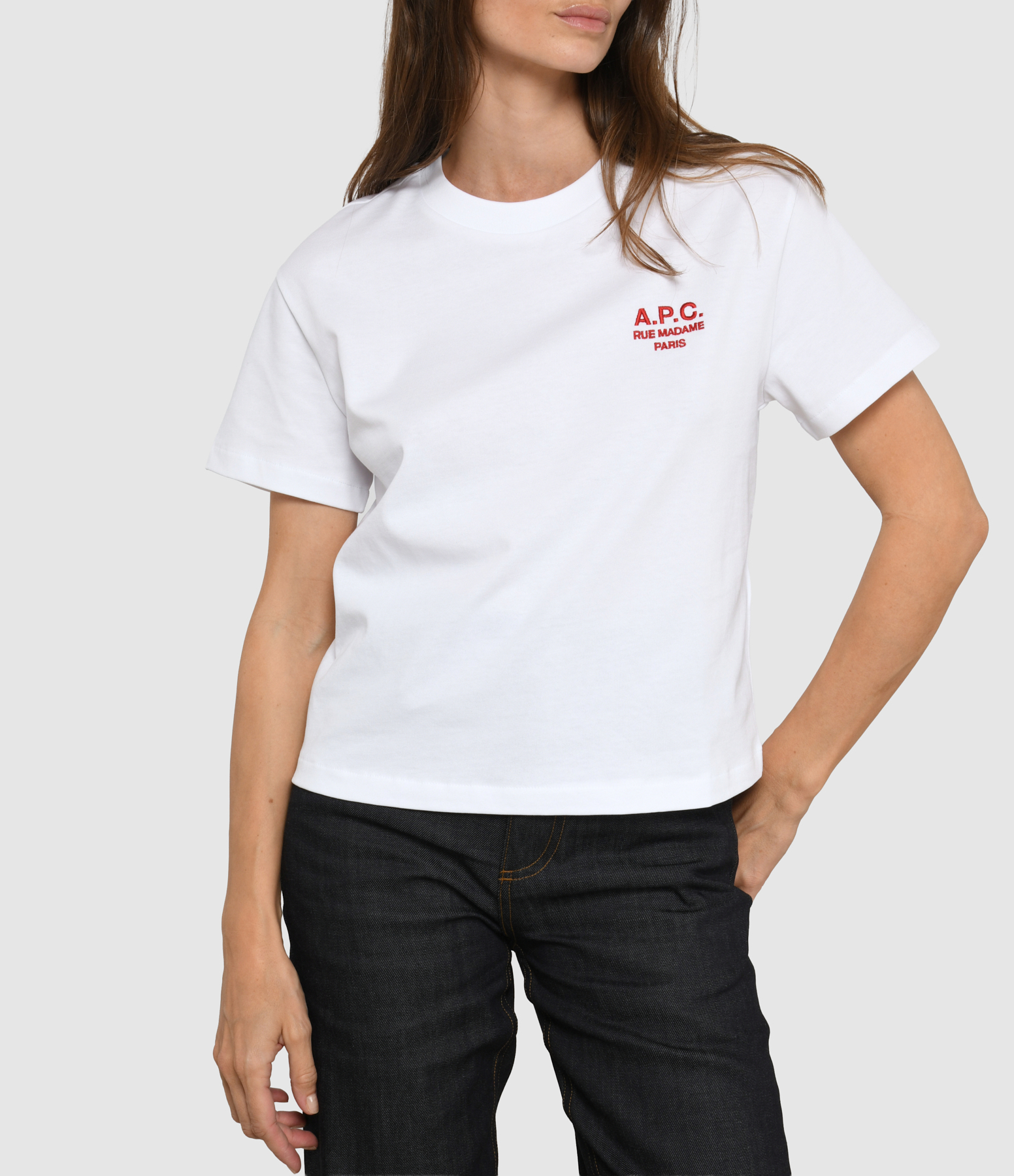 Rue Madame Boxy T-shirt – White and Red