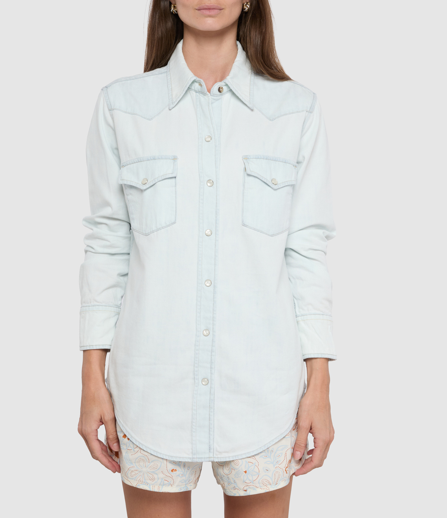 Bleached Out Western Shirt