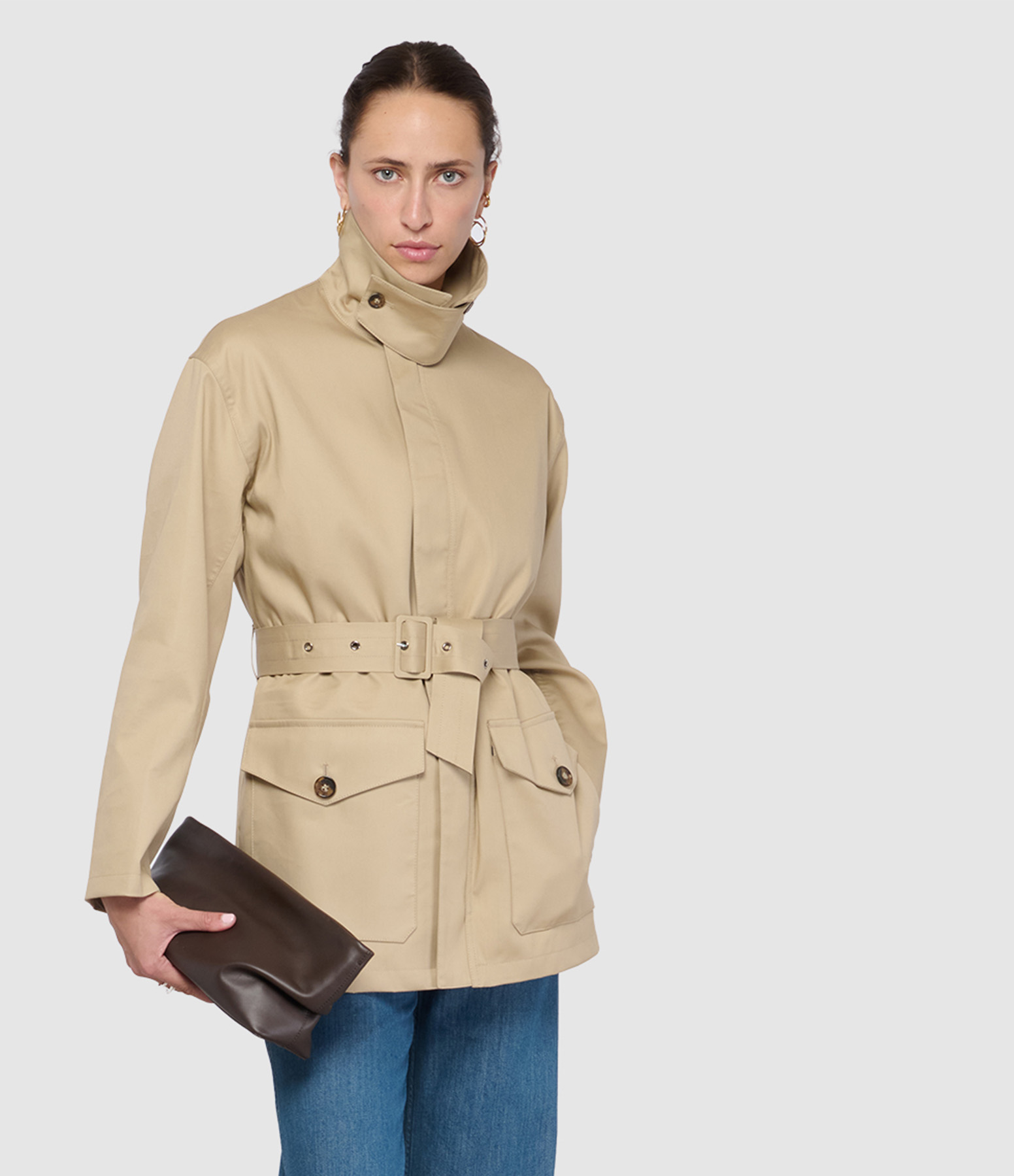 Millie Trench Coat in Beige