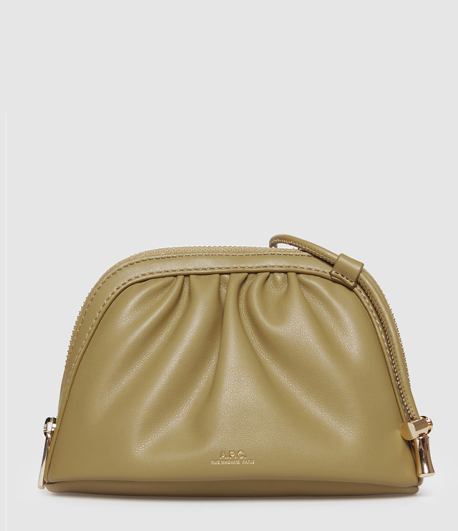 Ninon Small Olive Clutch Bag
