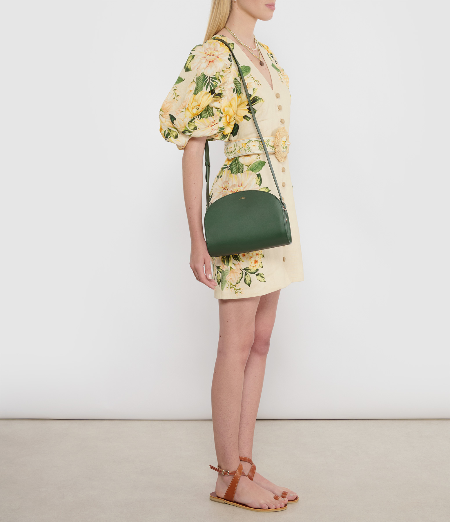 Emerald Green Half-Moon Bag