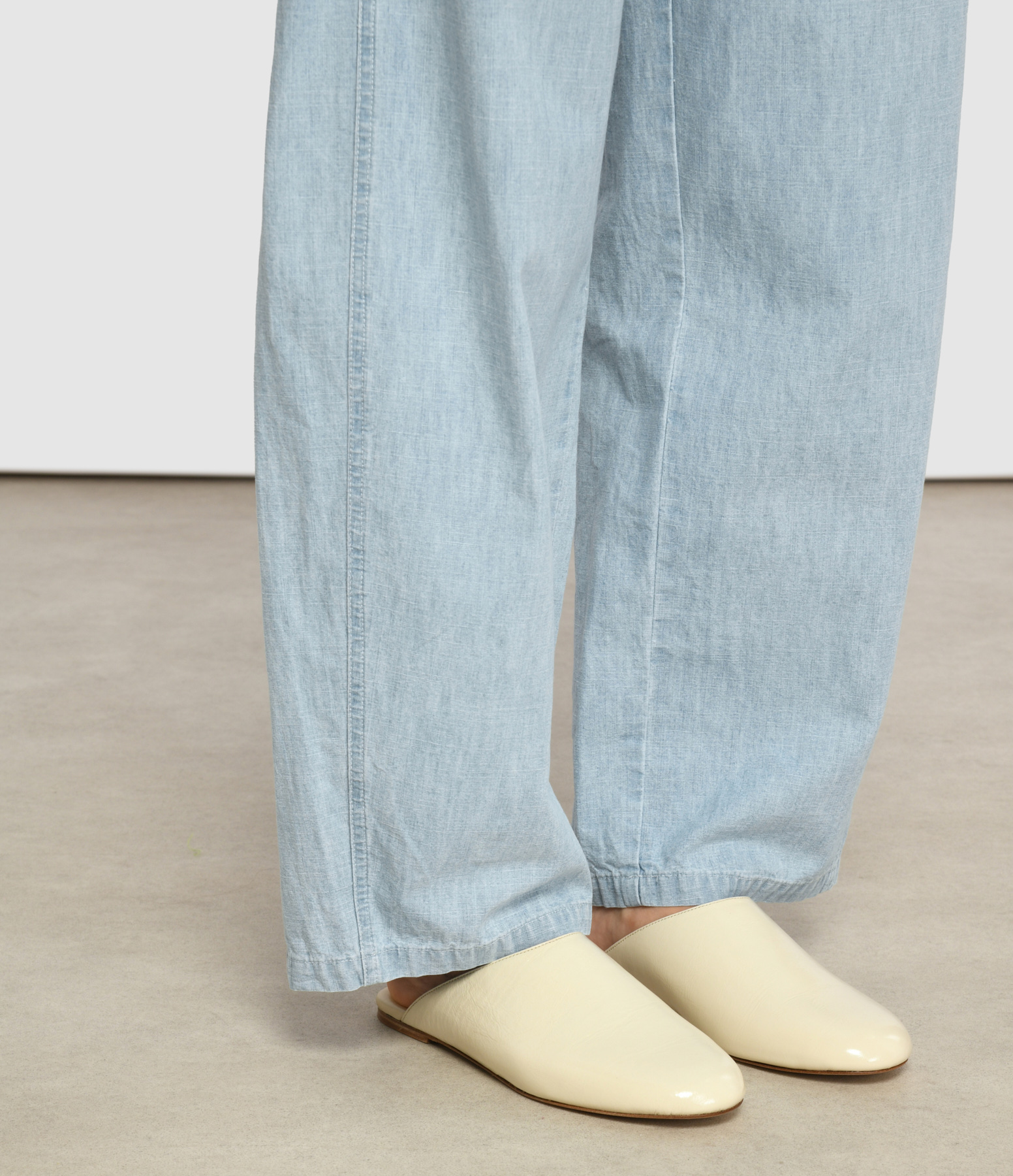Cream-coloured mules