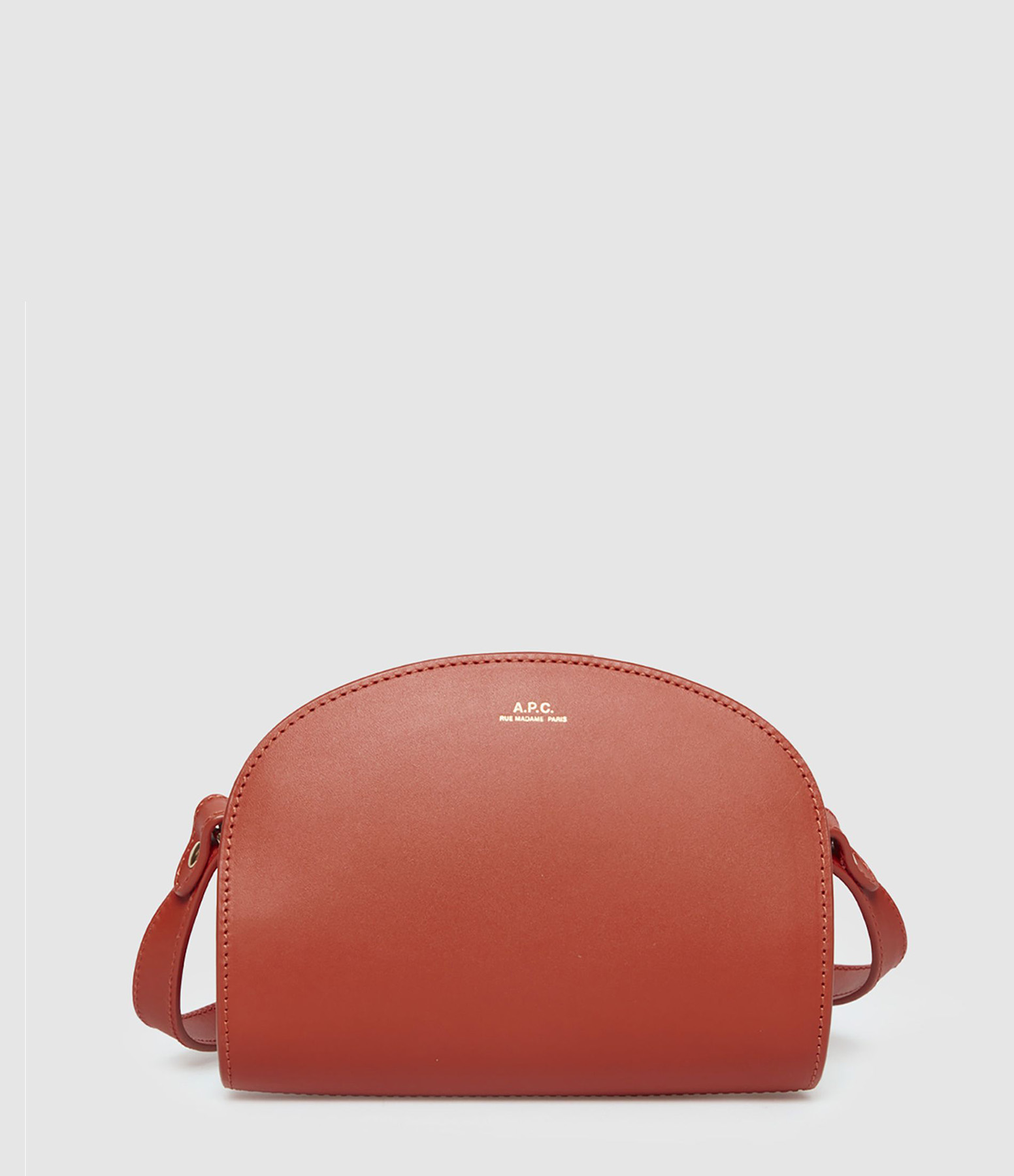 Mango Mini Half-Moon Bag in Smooth Leather