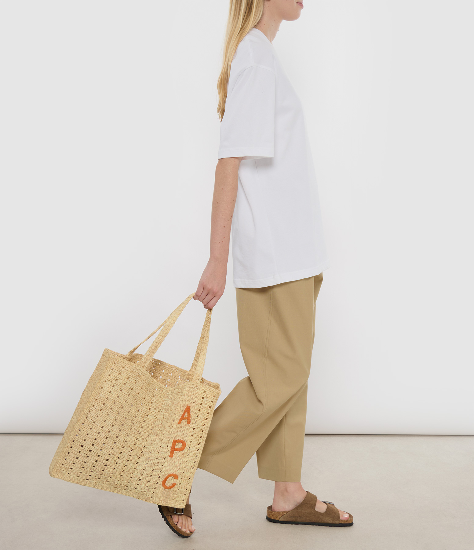 June Tote Bag – Natural/Orange