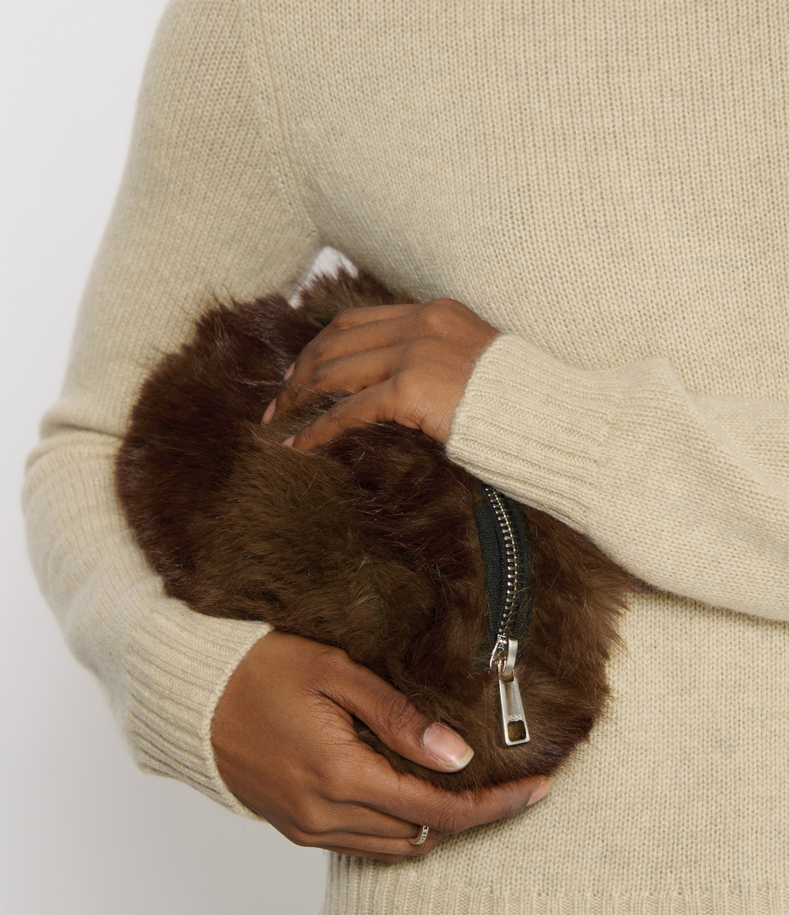 Noor Mink Clutch Bag