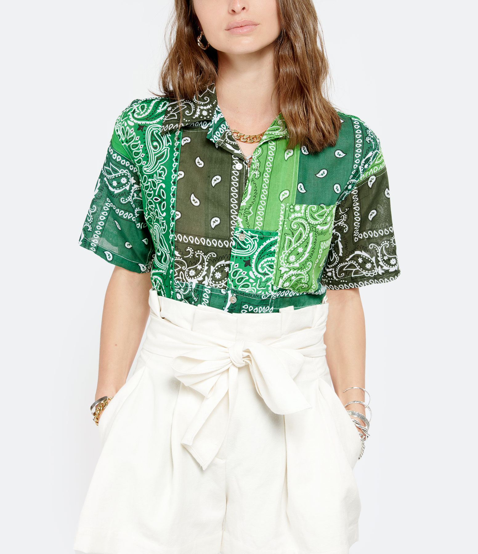 Green Bowling Bandana Mix Shirt