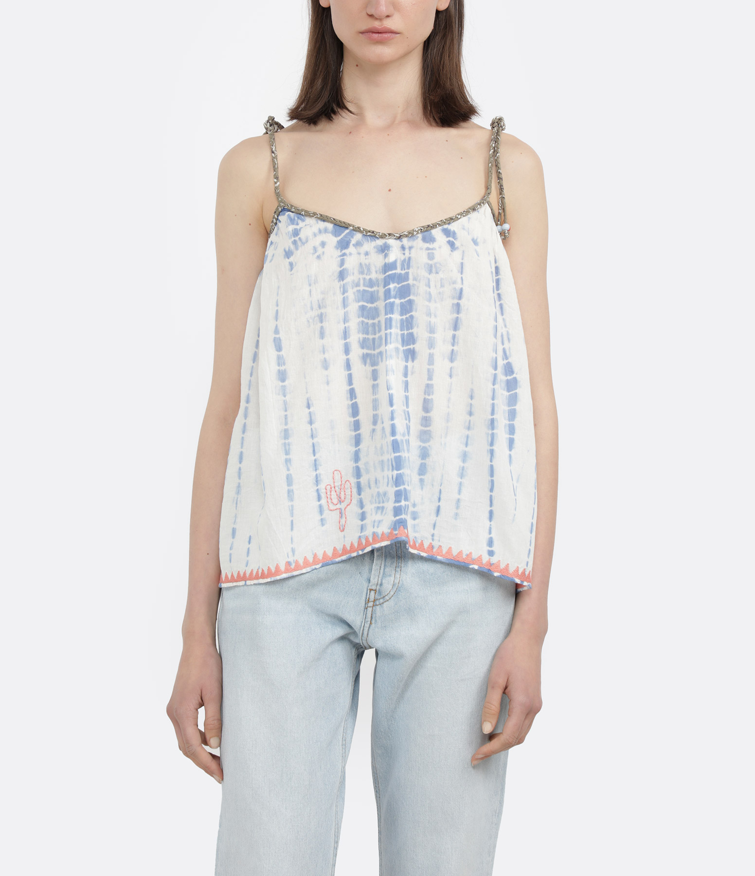 Blue Tie-Dye Top
