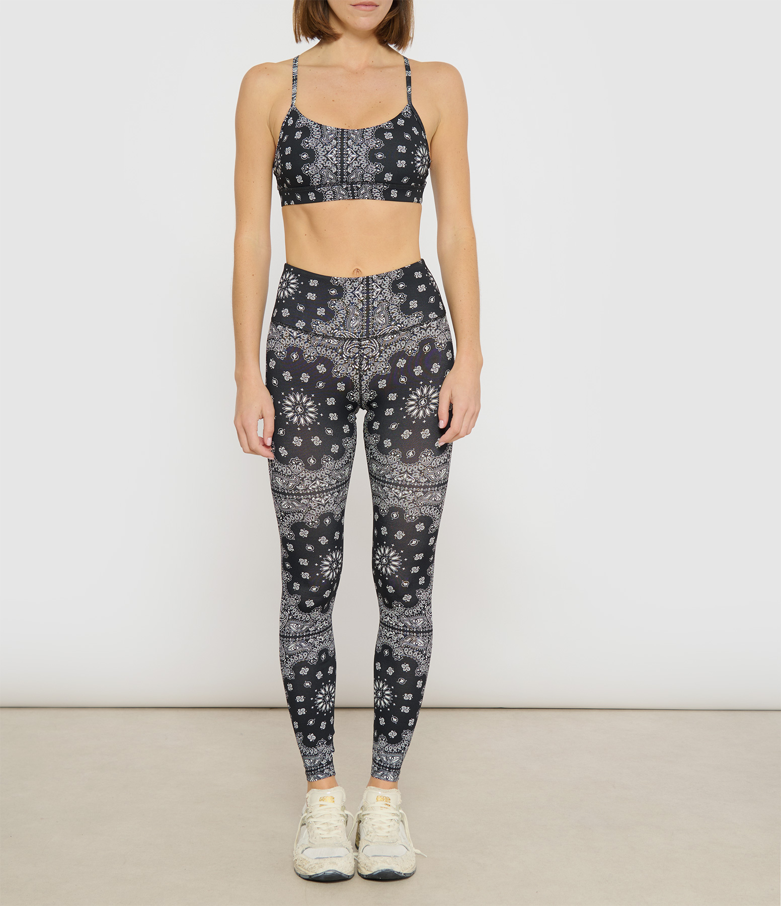 Black Bandana Yoga Leggings