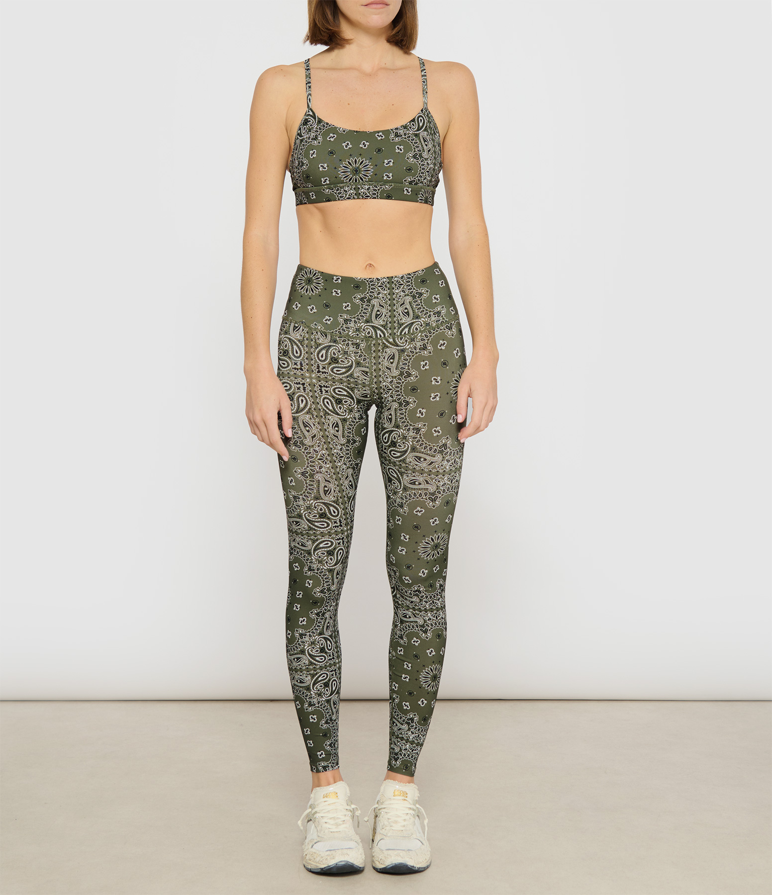 Khaki Bandana Yoga Leggings