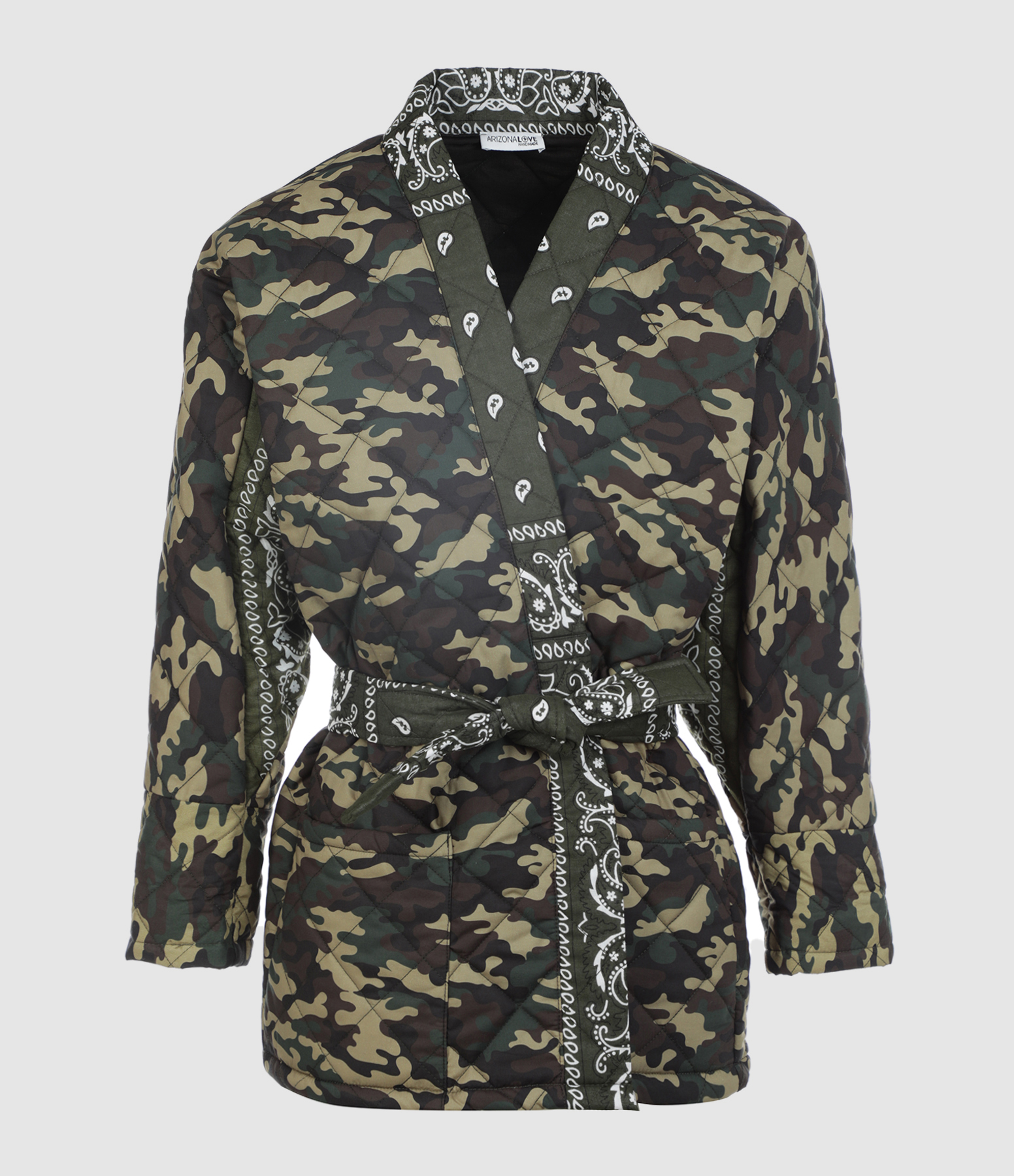 Khaki Camouflage Worker Quilt Jacket, Arizona Love x Véronika Loubry Collaboration