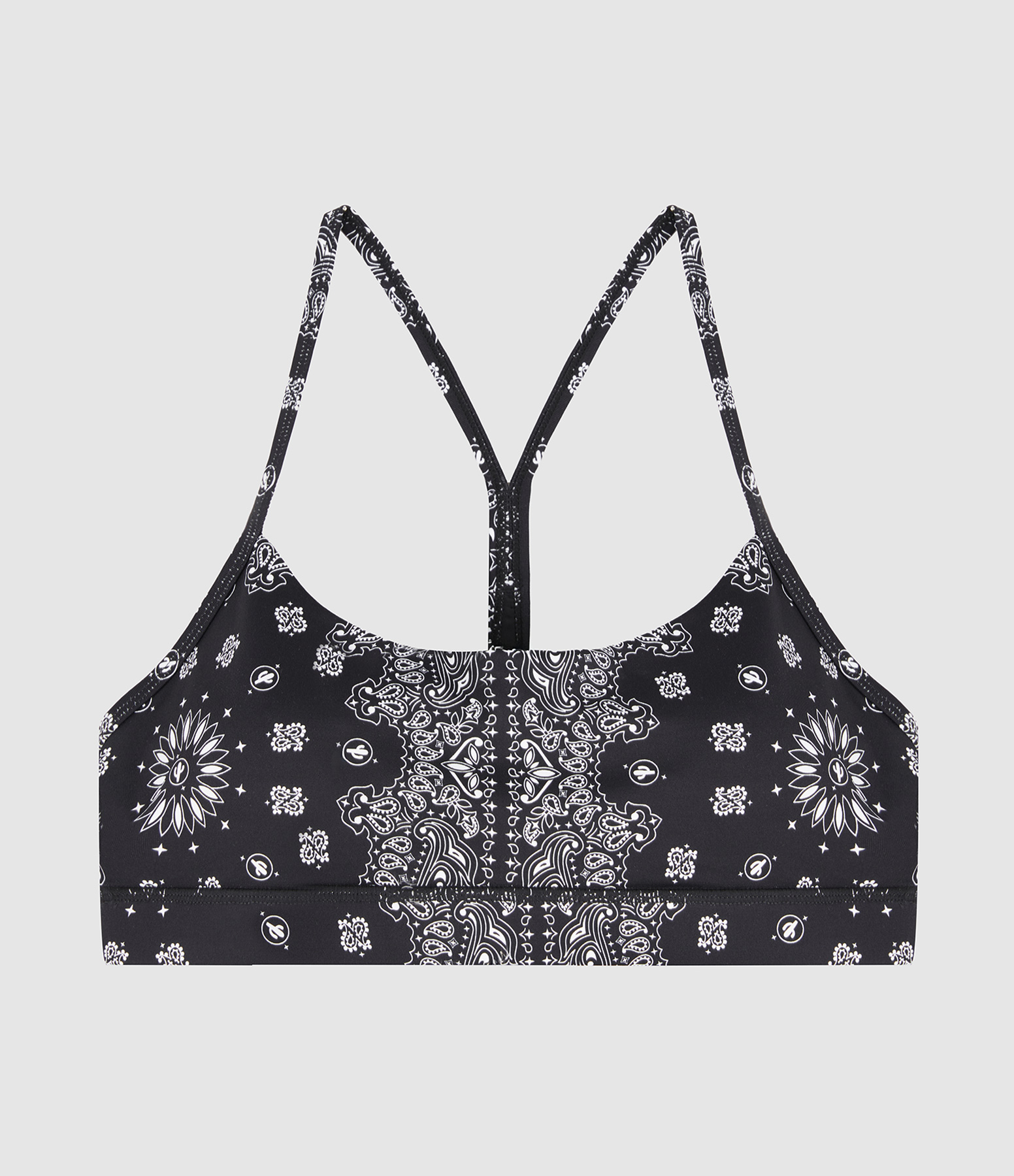 Black Bandana Yoga Top