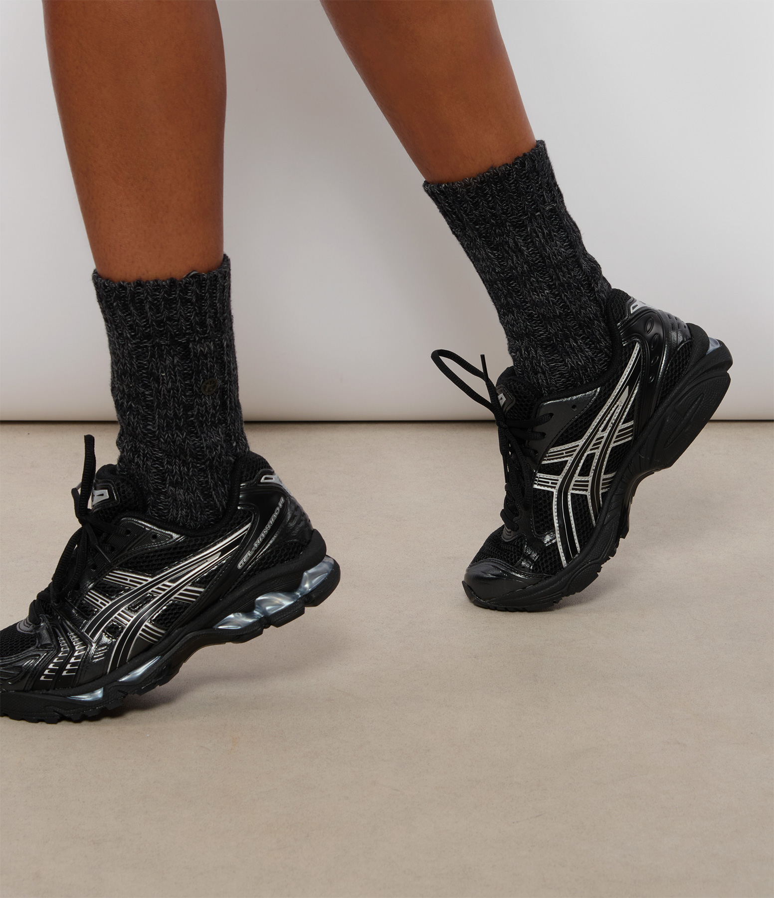 Gel-Kayano 14 trainers in Black and Pure Silver